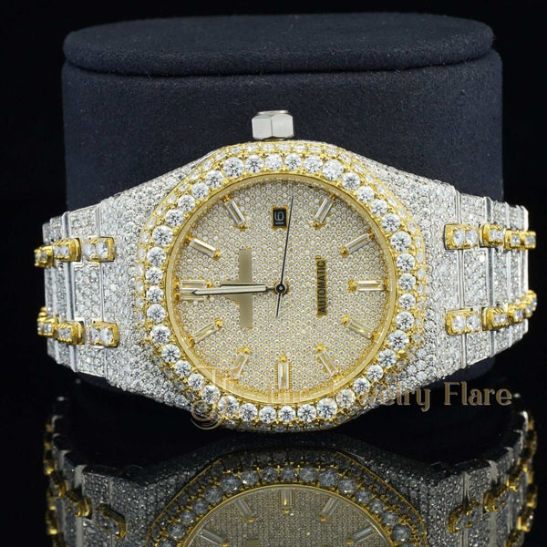 Stylish Iced Out Bust Down Hip Hop Moissanite Watch First