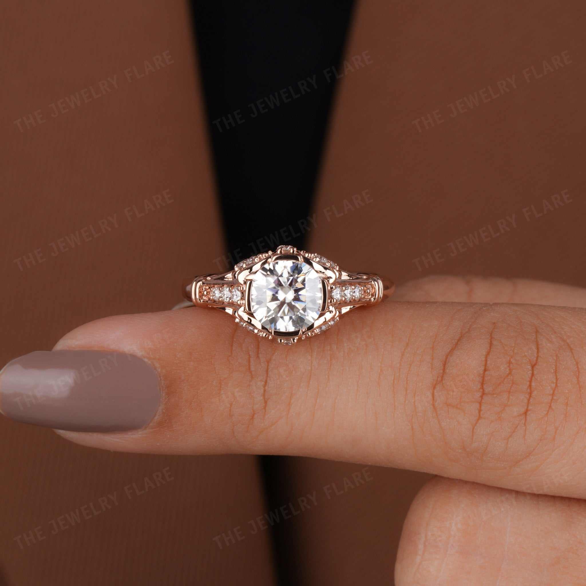 Vintage Style Art Deco Engagement Ring First