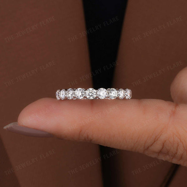 Shared Prong Round Eternity Ring First