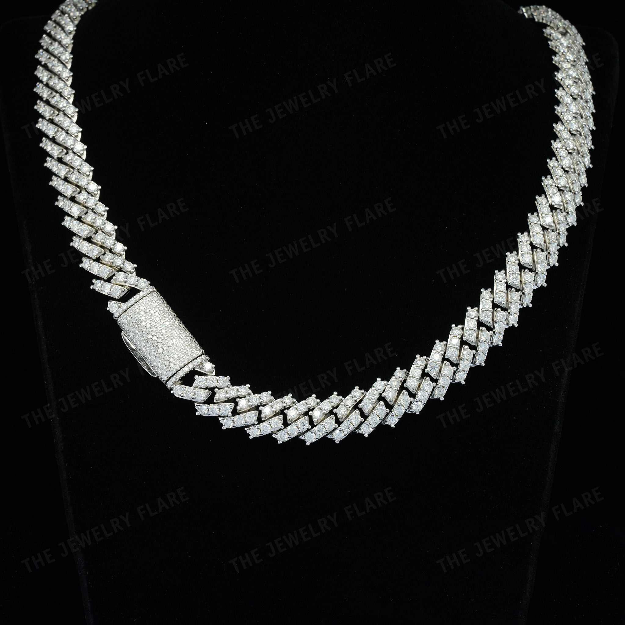 Fully Bust Down Moissanite Cuban Necklace