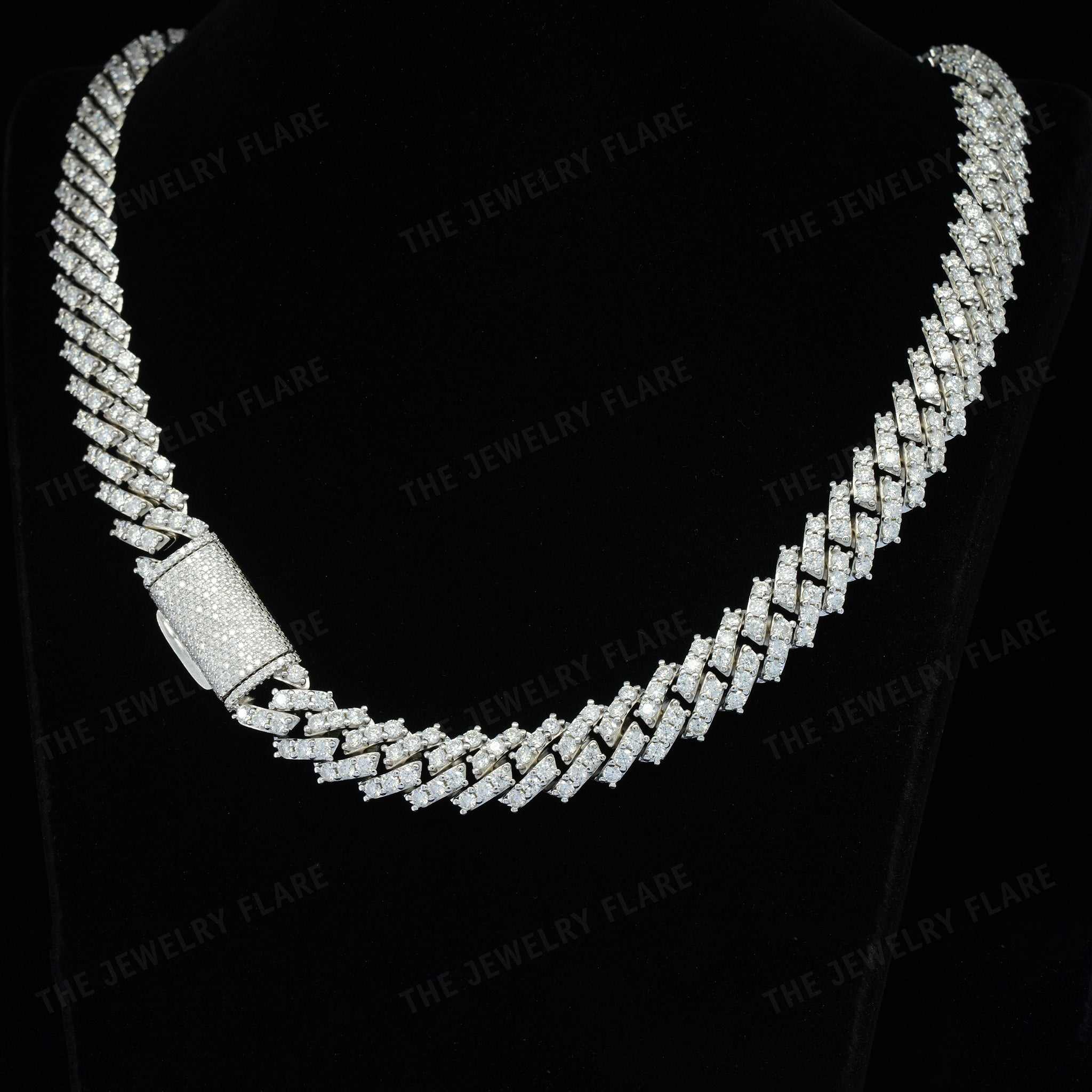 Fully Bust Down Moissanite Cuban Necklace