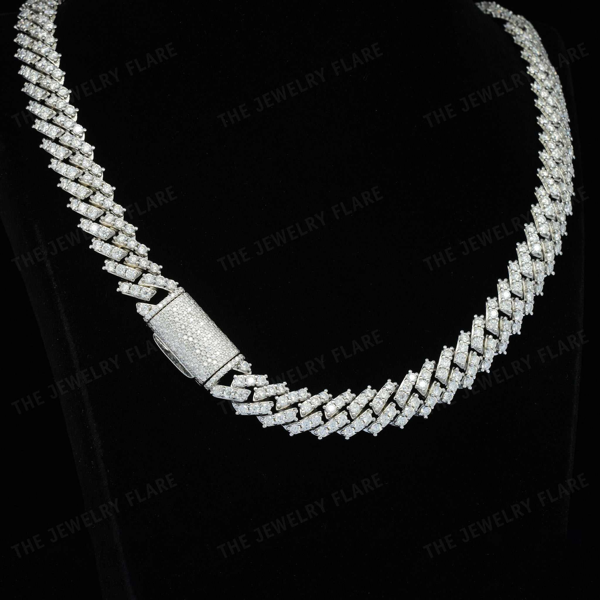 Fully Bust Down Moissanite Cuban Necklace