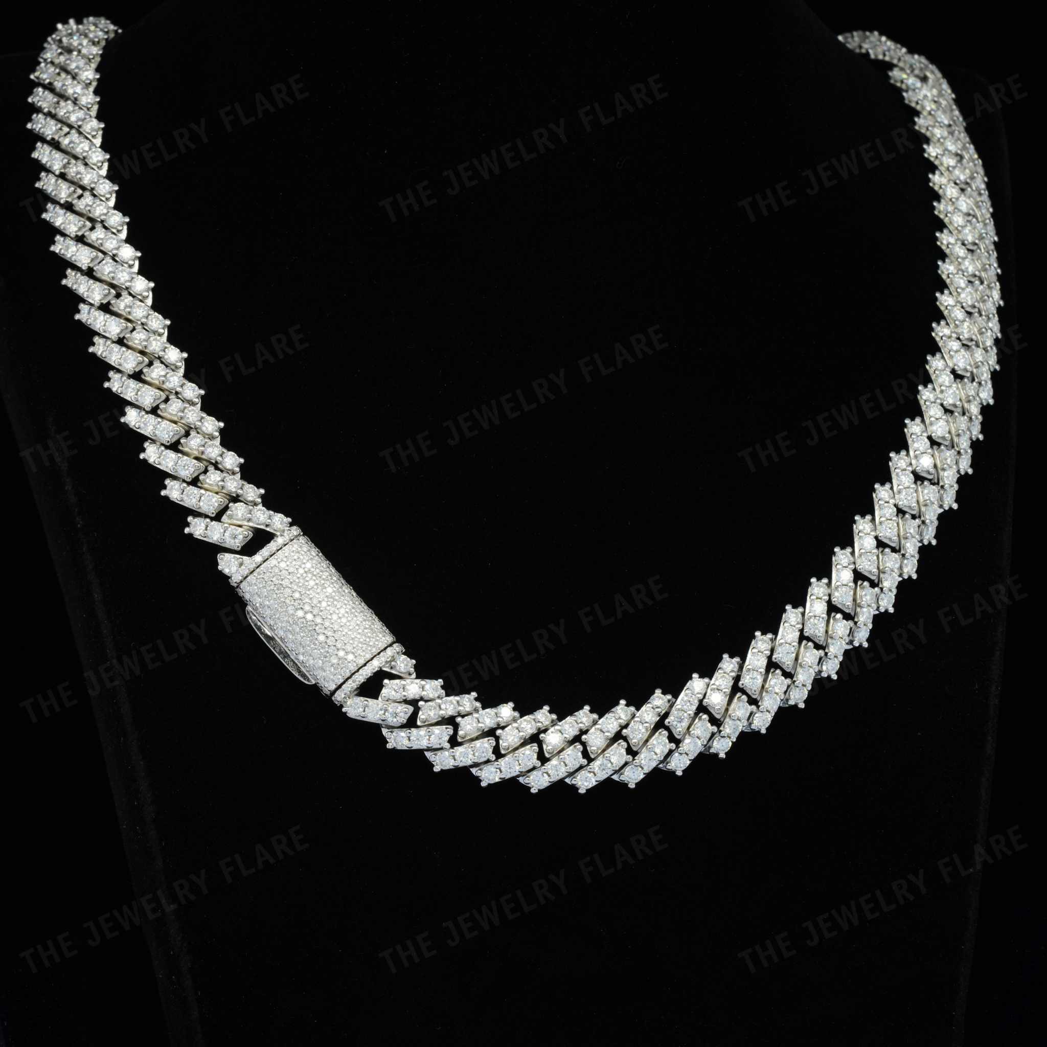 Fully Bust Down Moissanite Cuban Necklace
