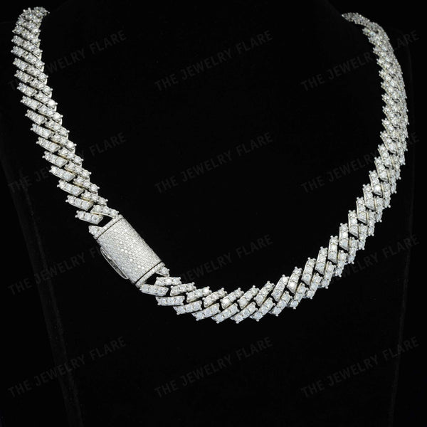 Fully Bust Down Moissanite Cuban Necklace