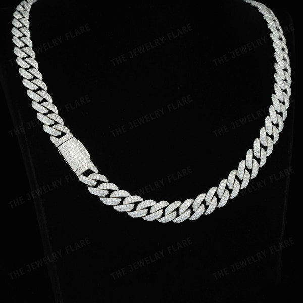 Fully Iced Moissanite Cuban Link Chain