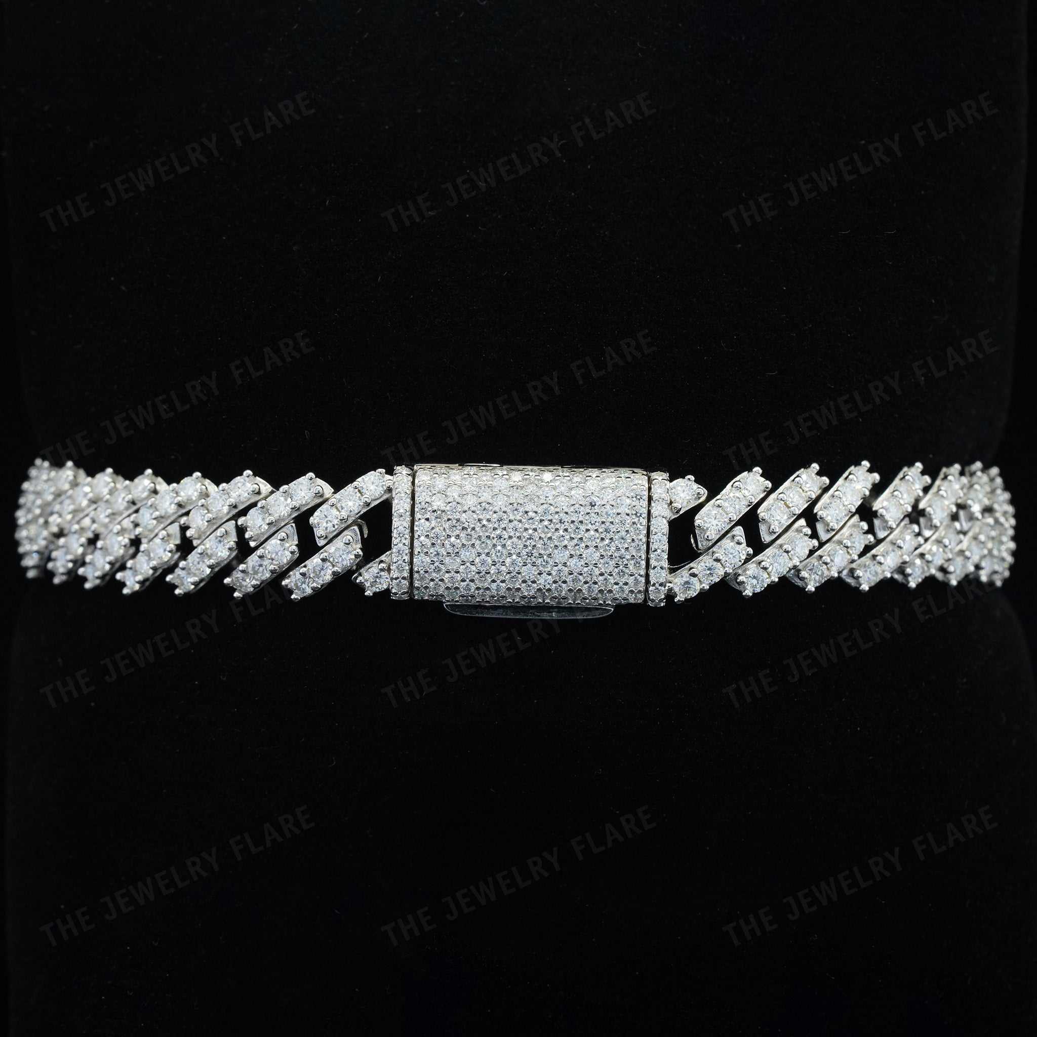 Iced Out Cuban Link Moissanite Diamond Bracelet