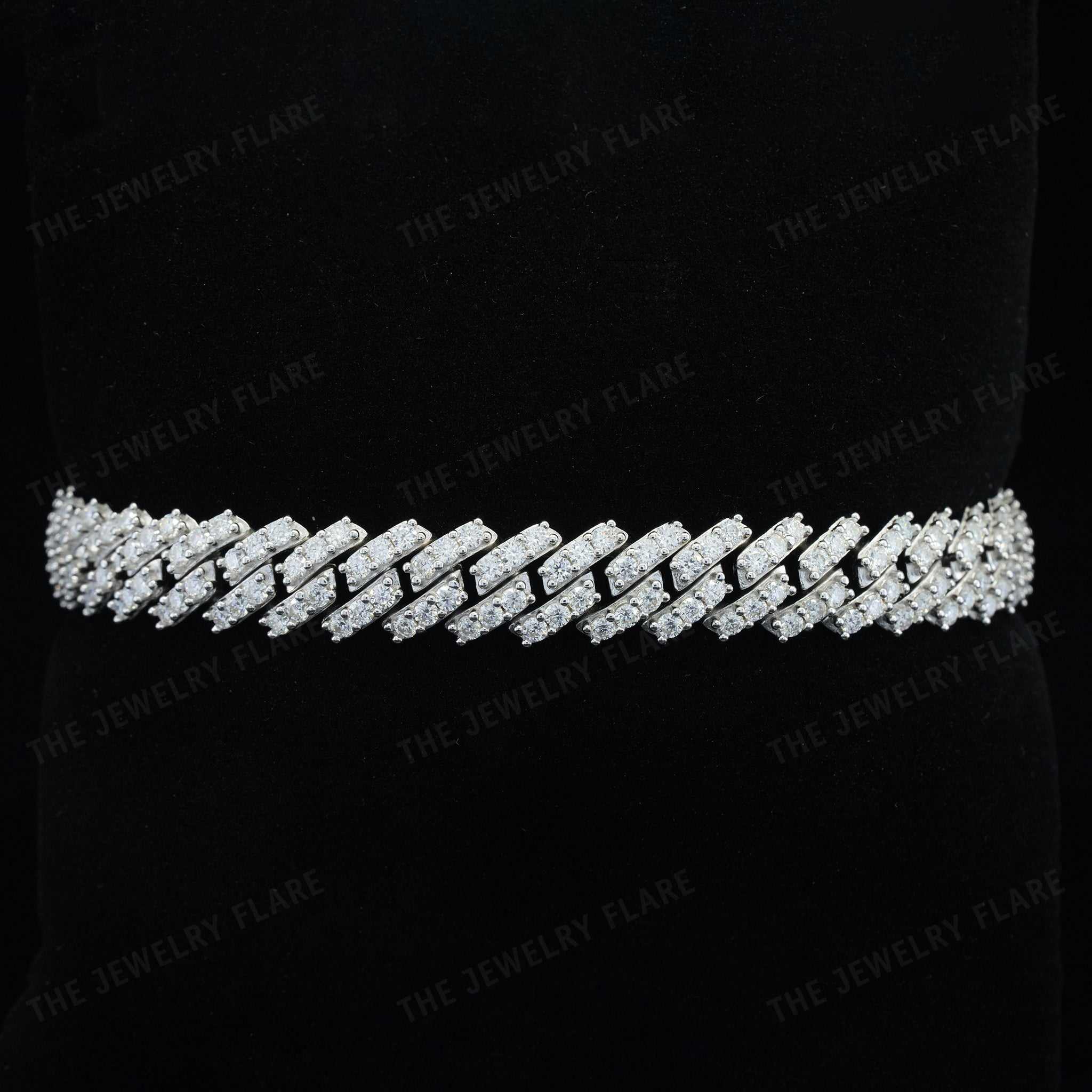 Iced Out Cuban Link Moissanite Diamond Bracelet