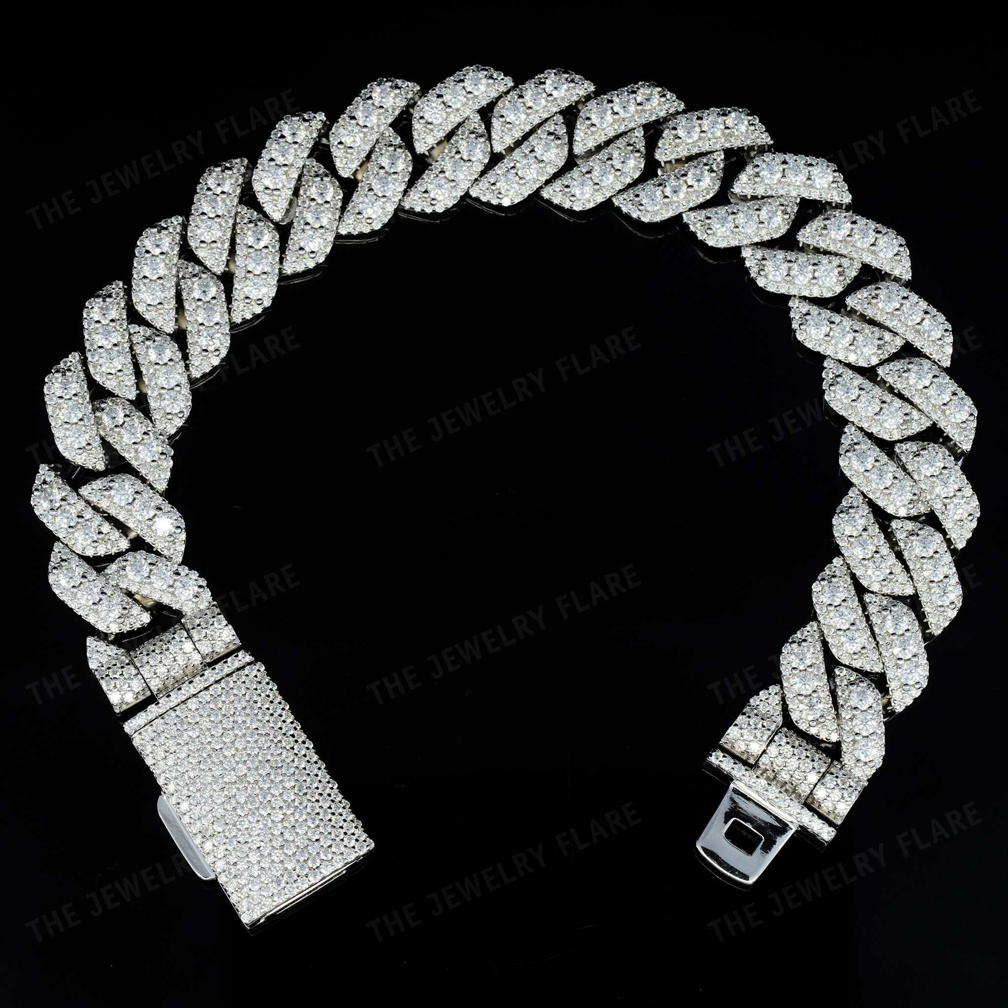 Hip-Hop Bling Cuban Link Moissanite Bracelet