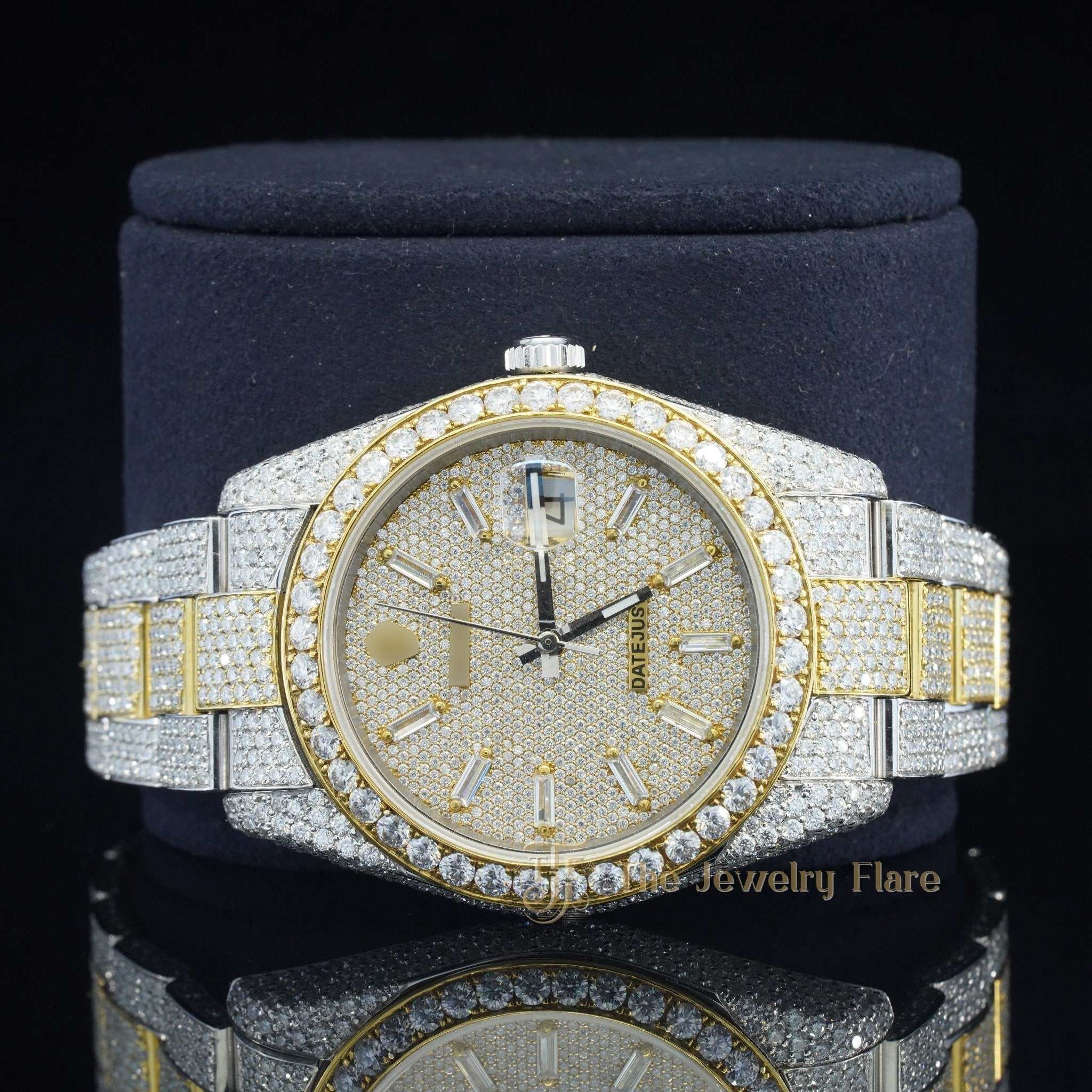 Iced Out Fully Automatic Moissanite Wrist Watch First