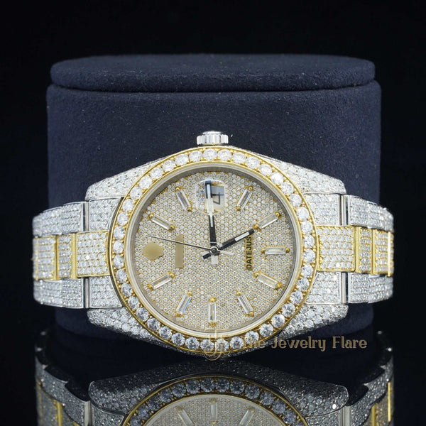 Iced Out Fully Automatic Moissanite Wrist Watch First