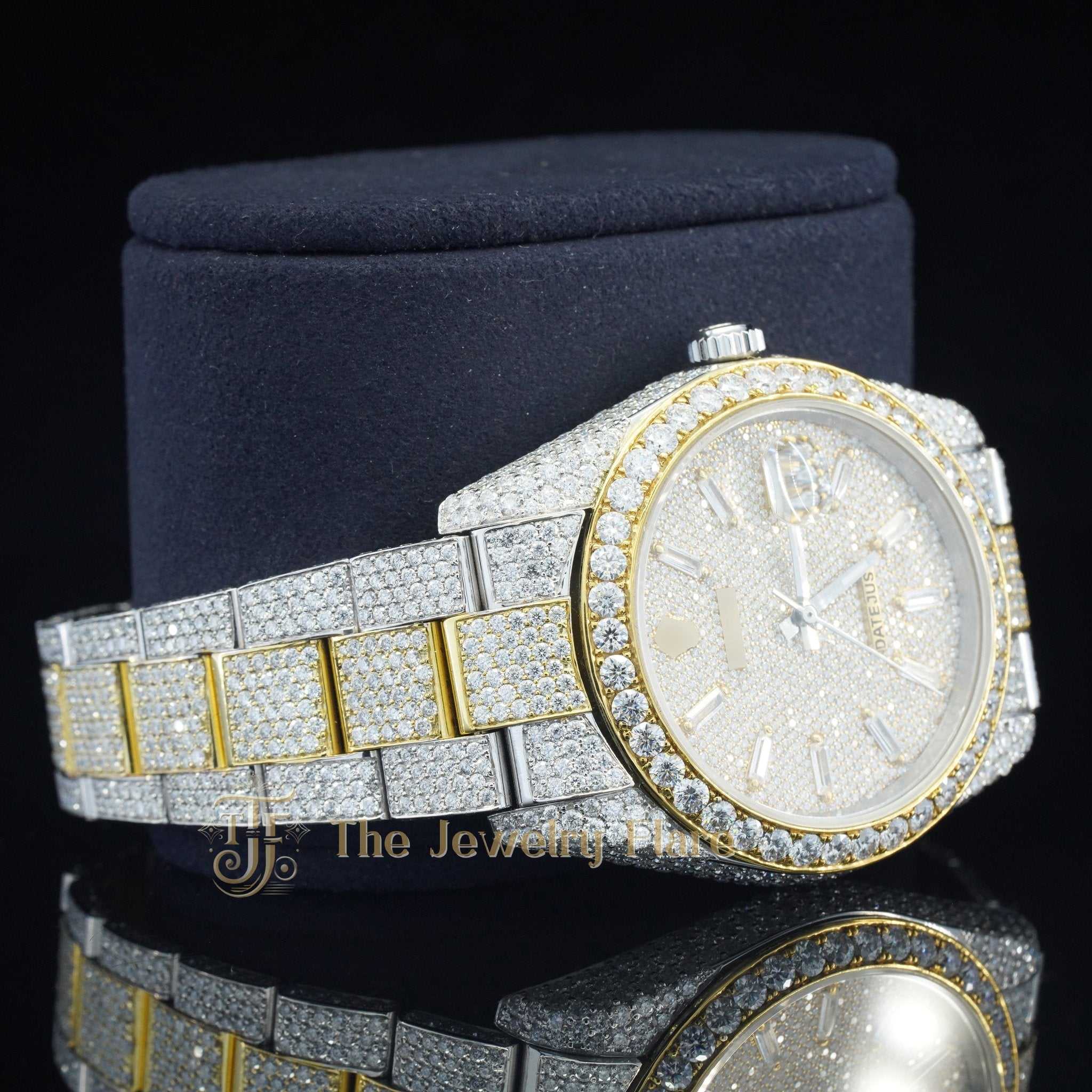 Iced Out Fully Automatic Moissanite Wrist Watch Third