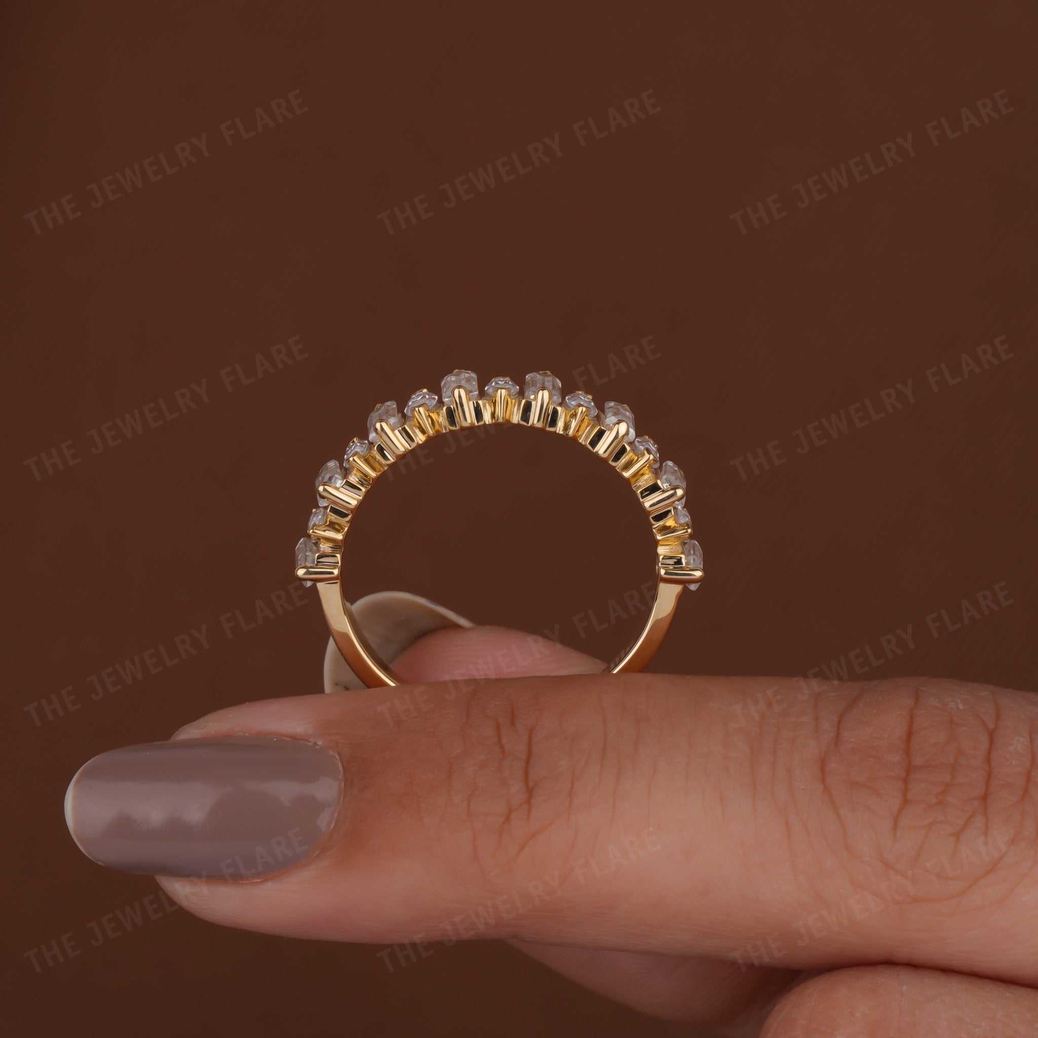 Alternating Marquise Baguette Eternity Band Eight