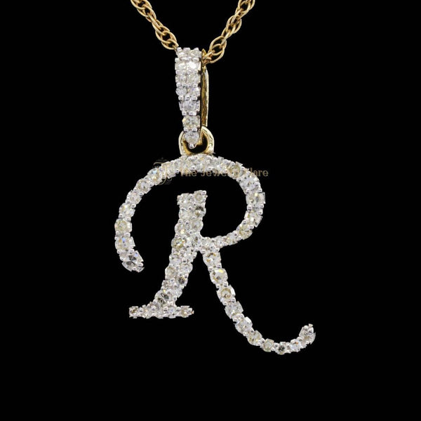 Custom Made R Initial Pendant First