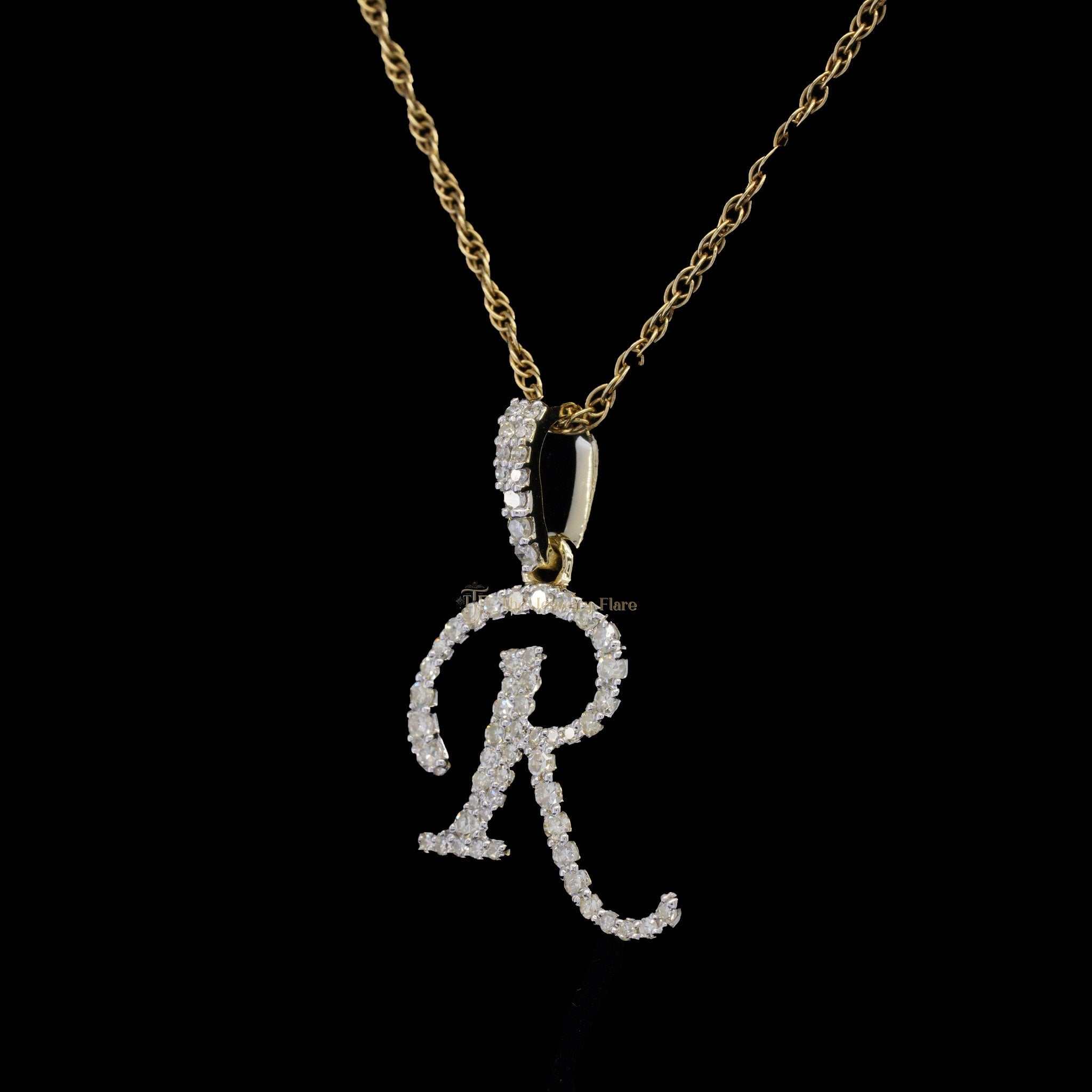 Custom Made R Initial Pendant Second