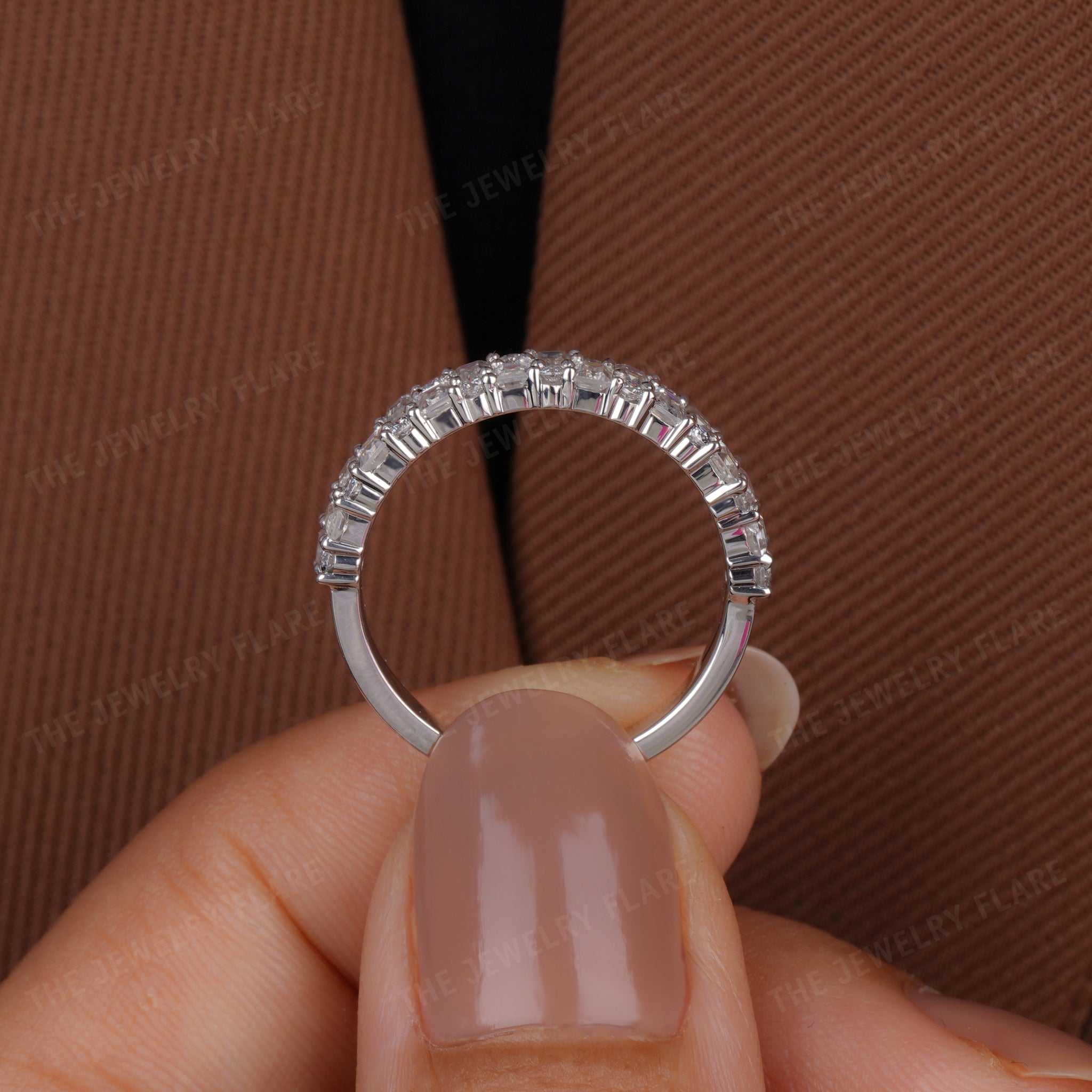 Baguette And Round Half Eternity Band