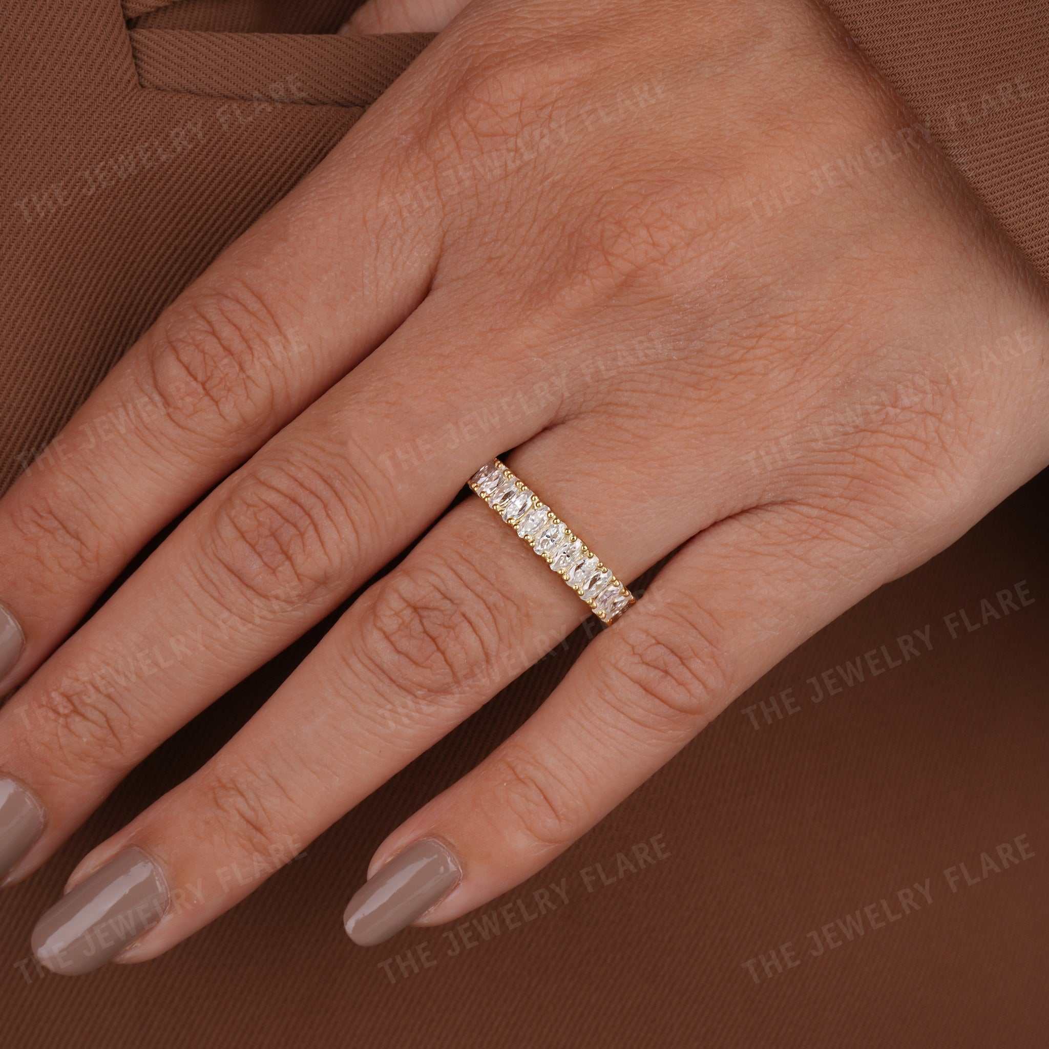 Unique Oval Full Eternity Band