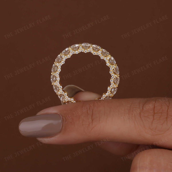 U Shaped 3D Round Full Eternity Band First