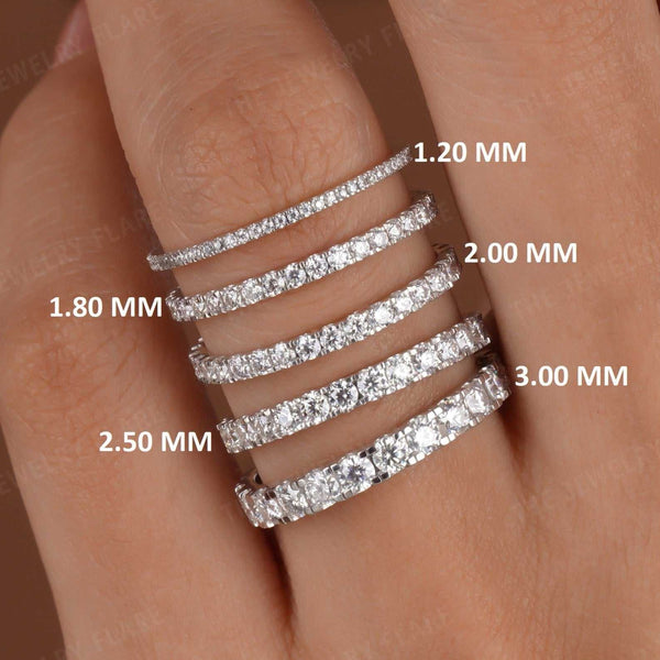 Pave Set Full Eternity Stackable Band First