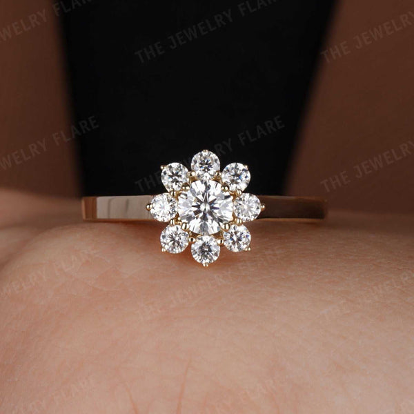 Floral Style Diamond Engagement Ring