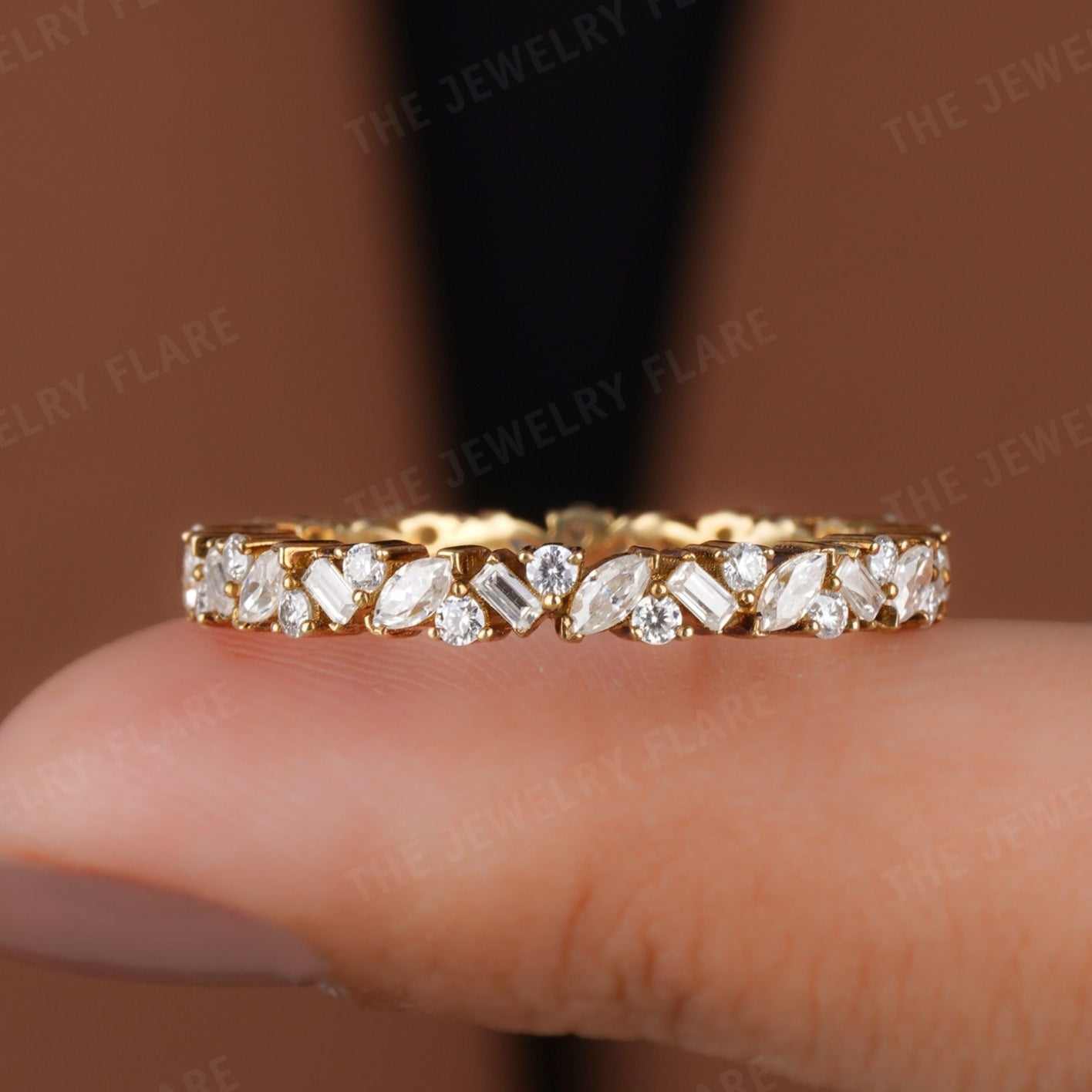 Mixed Baguette Petite Vintage Cluster Full Eternity Band First