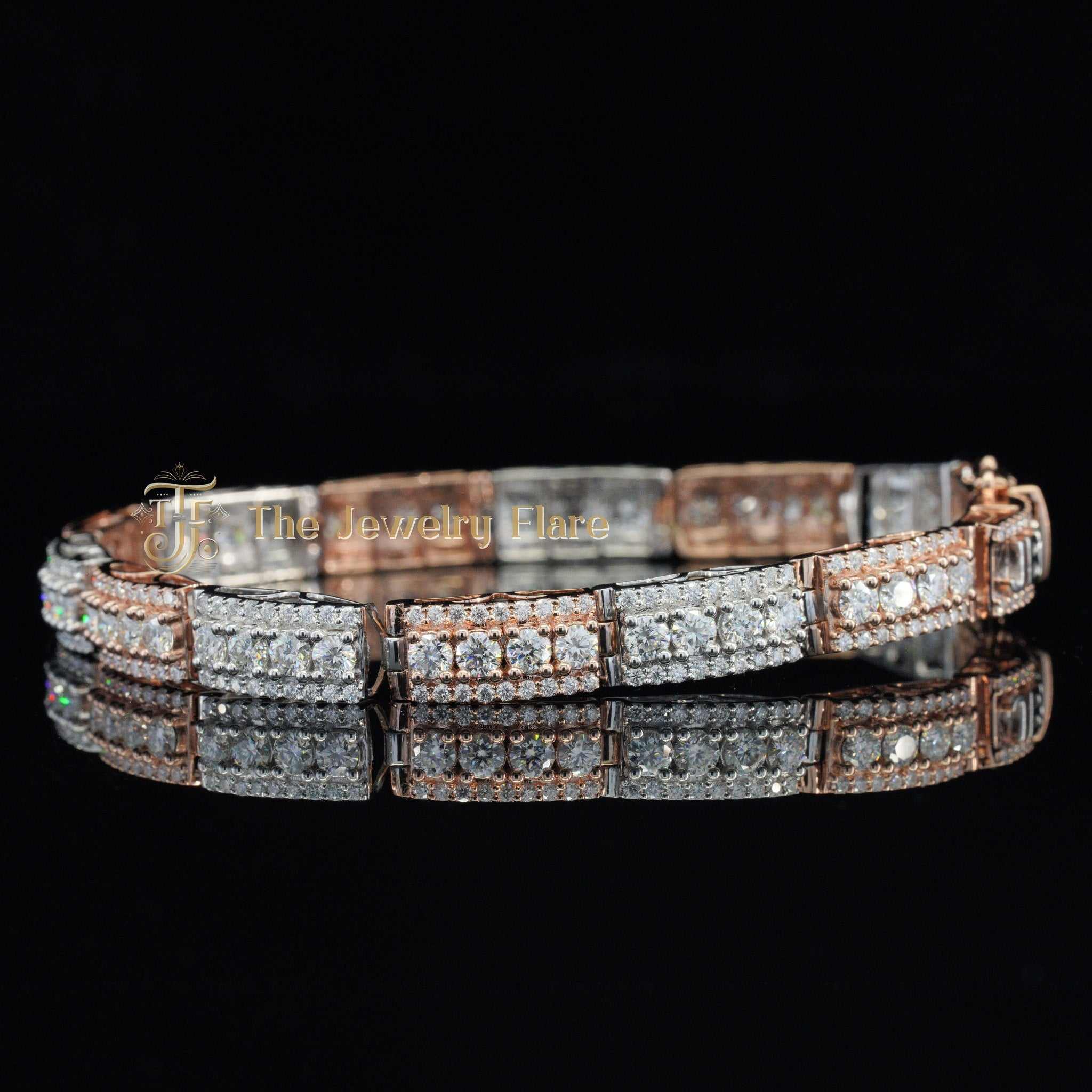 Two Tone Lab Diamond Bracelet for Men Second