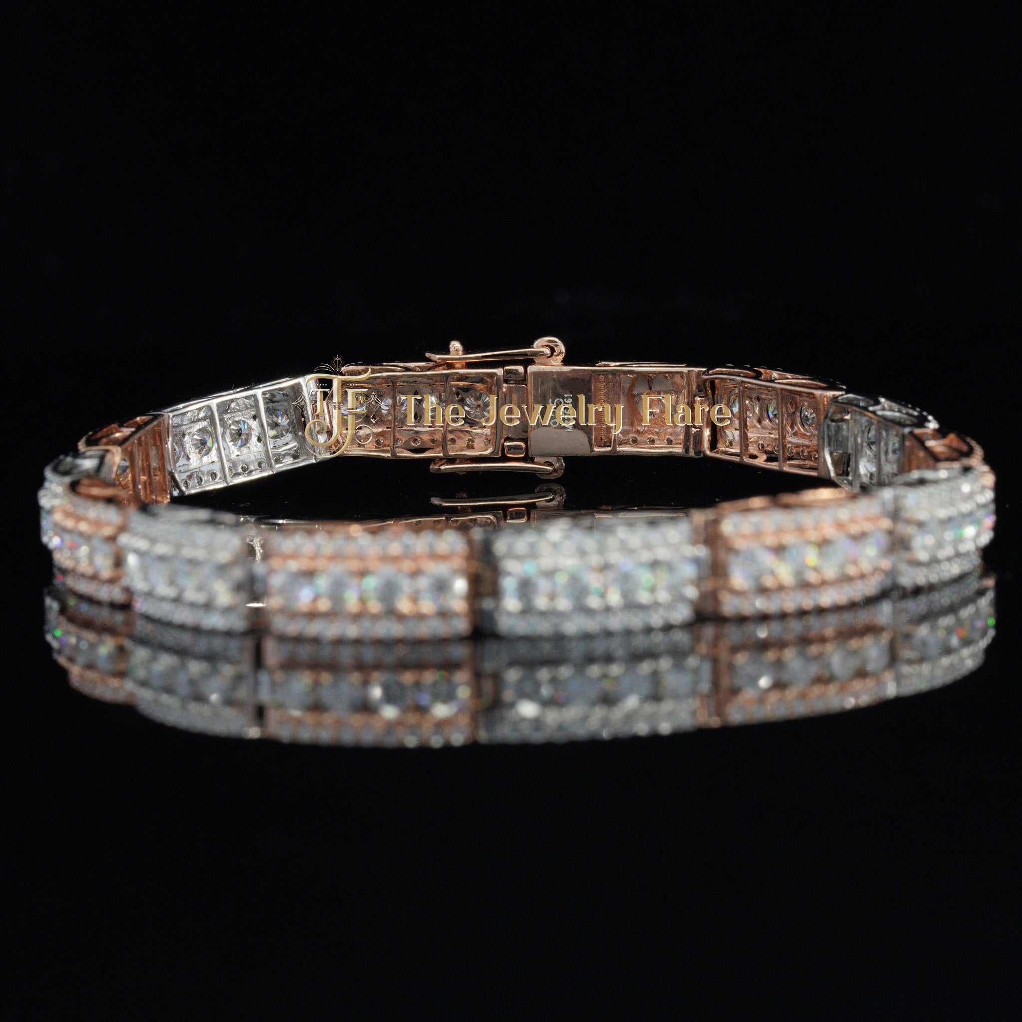 Two Tone Lab Diamond Bracelet for Men Third