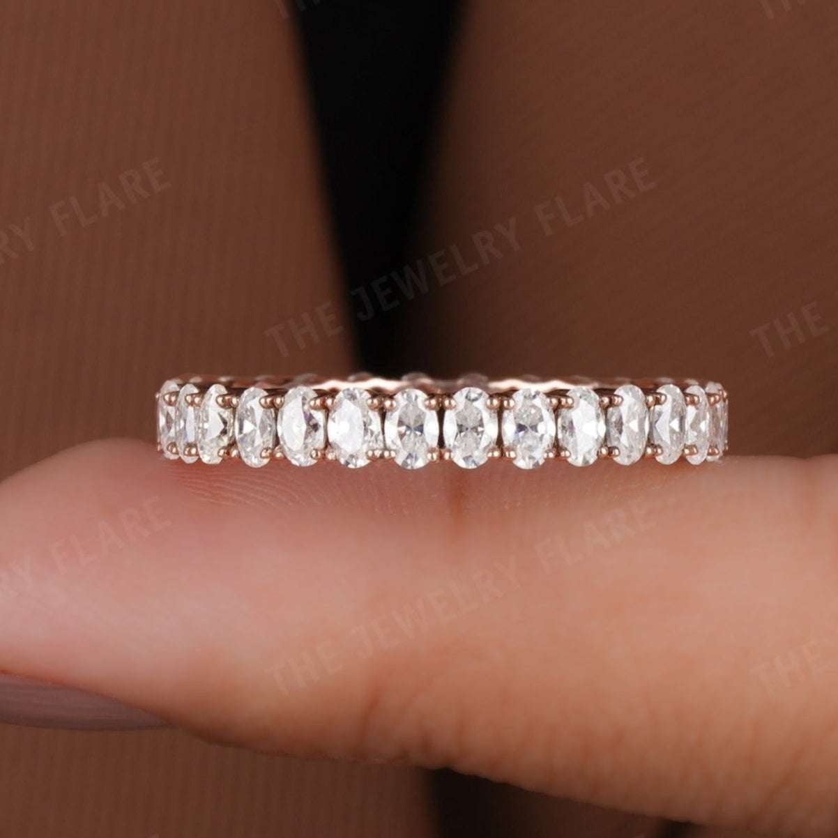 Oval Cut Full Eternity Bridal Wedding Band For Women First