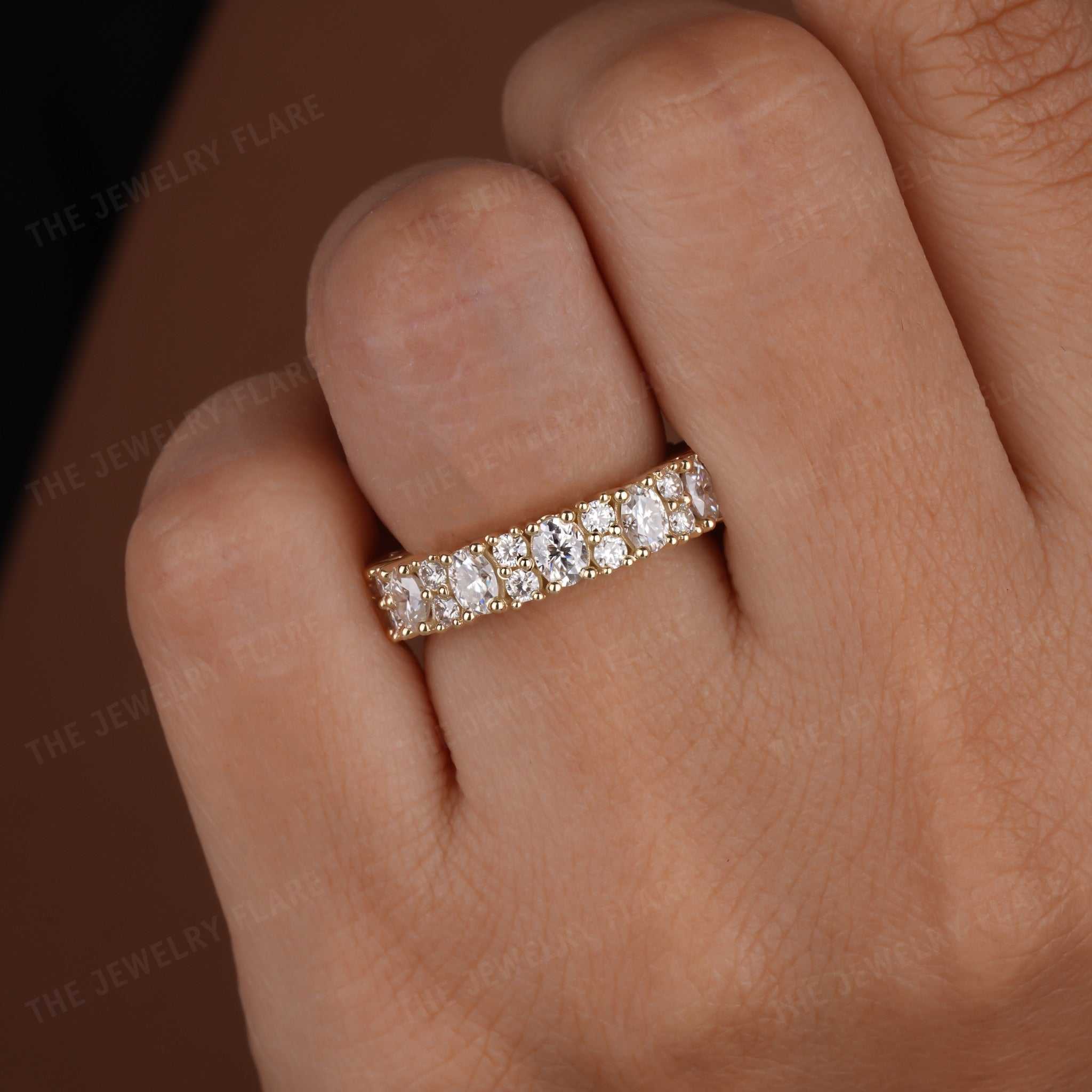 Oval And Round Cut Alternative Diamond Full Eternity Band Second