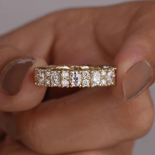 Oval And Round Cut Alternative Diamond Full Eternity Band First