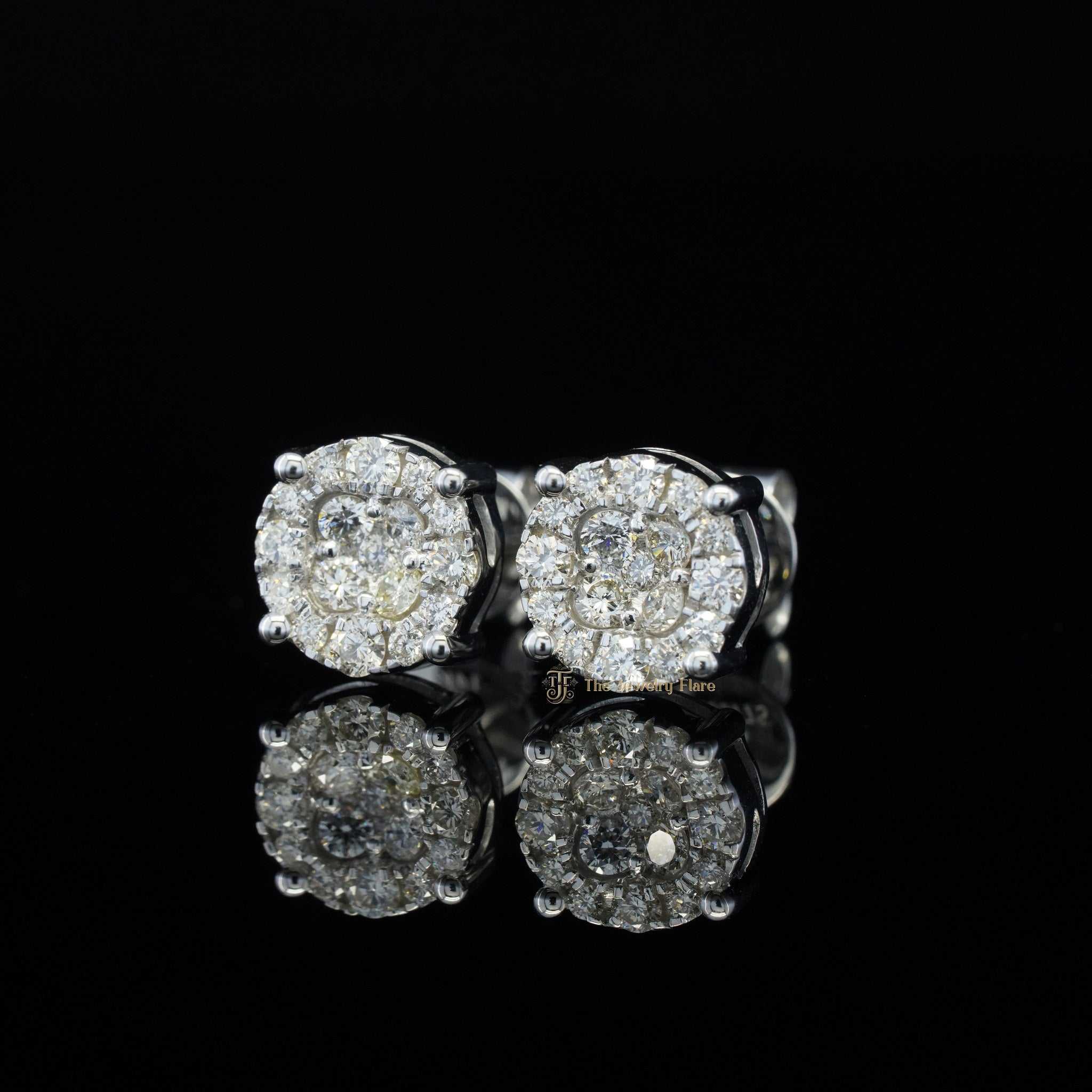 Classic Diamond Hip Hop Stud Earrings Forth