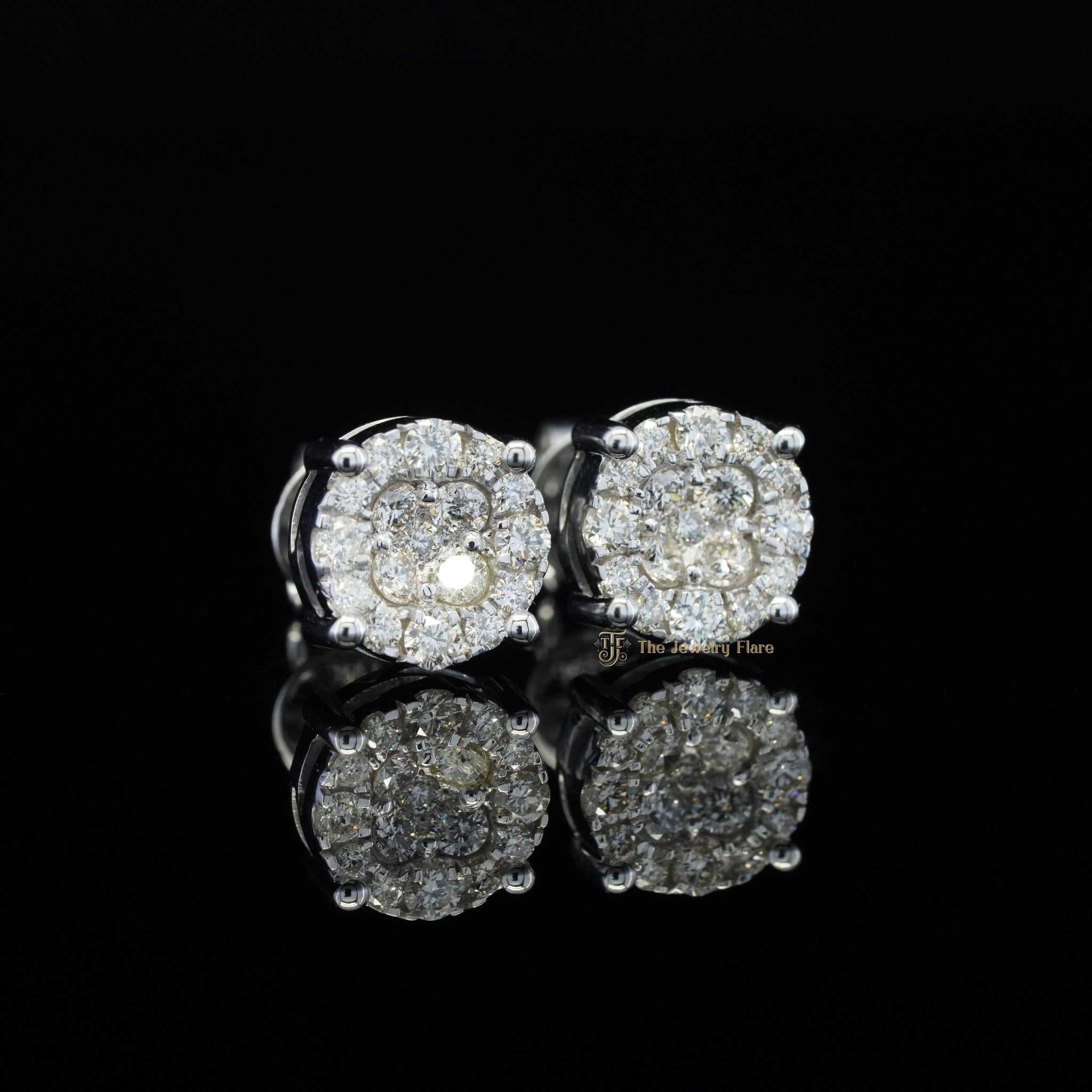 Classic Diamond Hip Hop Stud Earrings Fifth