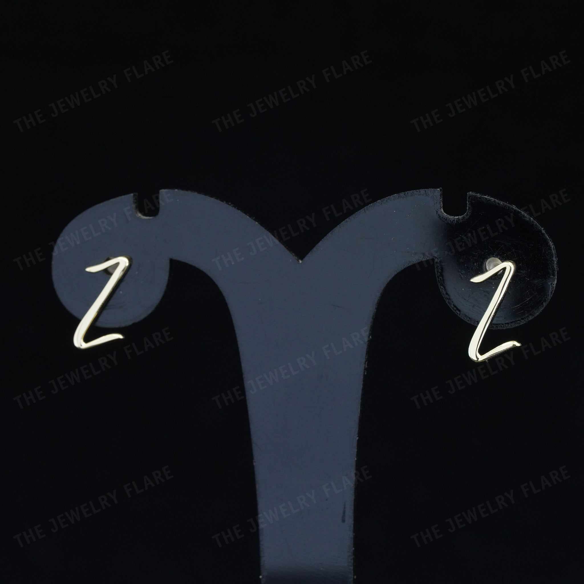 Gold Custom Letter Mini Initial Stud Earrings For Kids Second