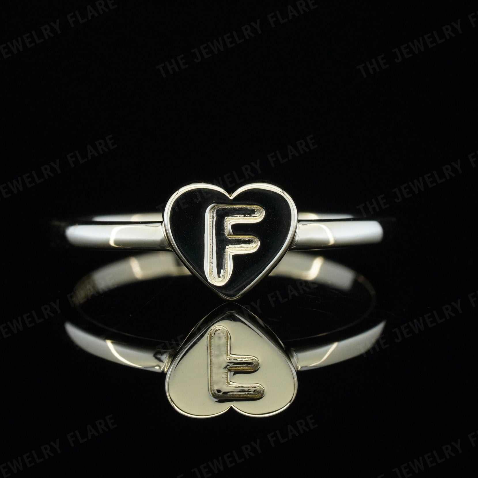 Custom Gold Initial Ring for Girls Unique Letter Kids Jewelry First