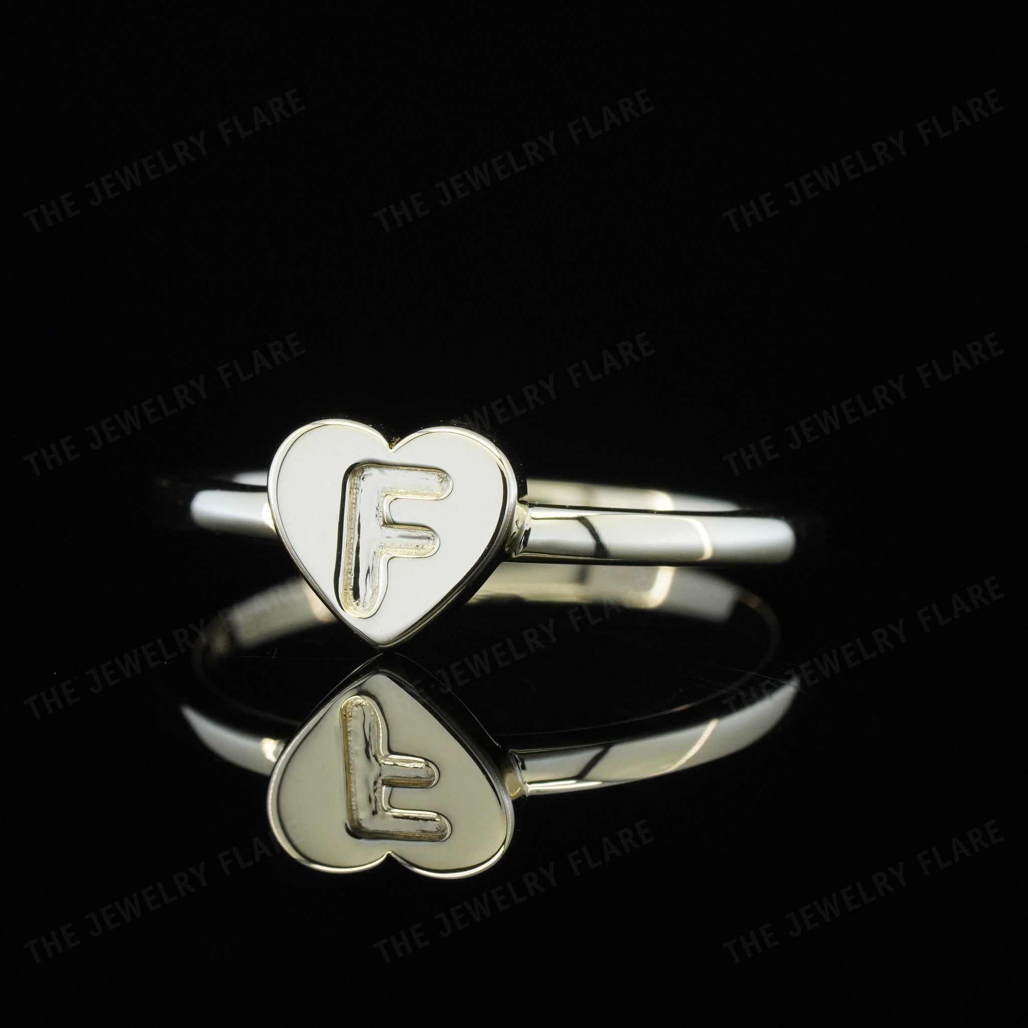 Custom Gold Initial Ring for Girls Unique Letter Kids Jewelry Second