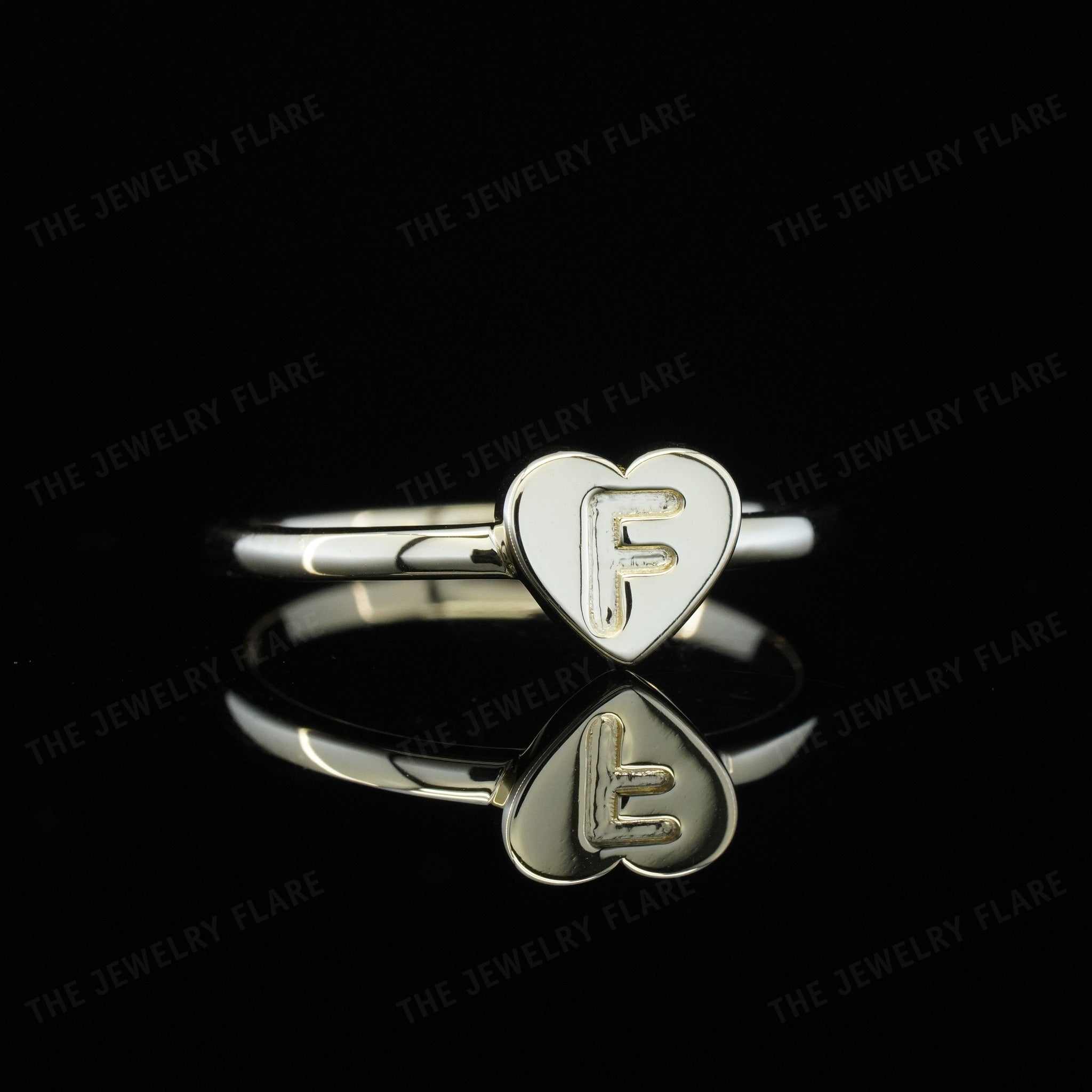 Custom Gold Initial Ring for Girls Unique Letter Kids Jewelry Forth