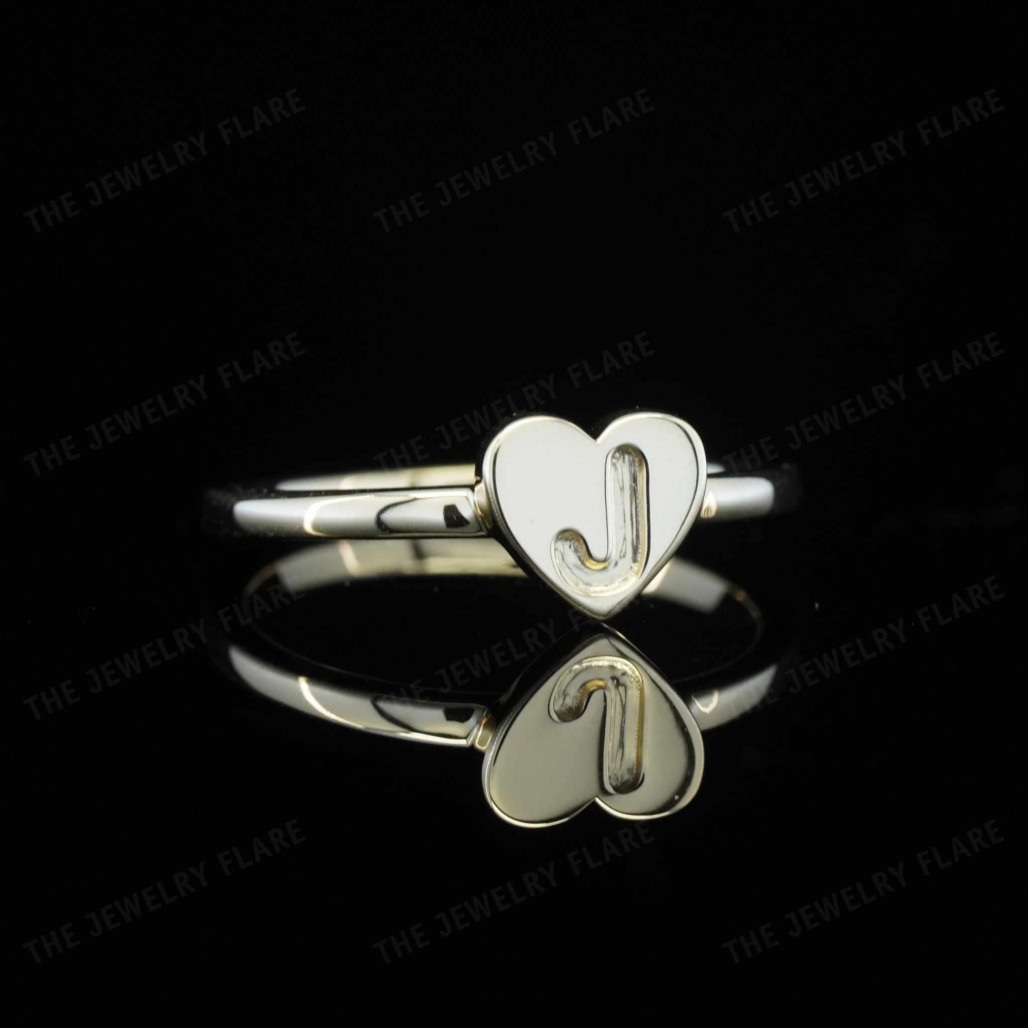 Custom Heart Initial Ring for Kids Personalized Gifts Forth