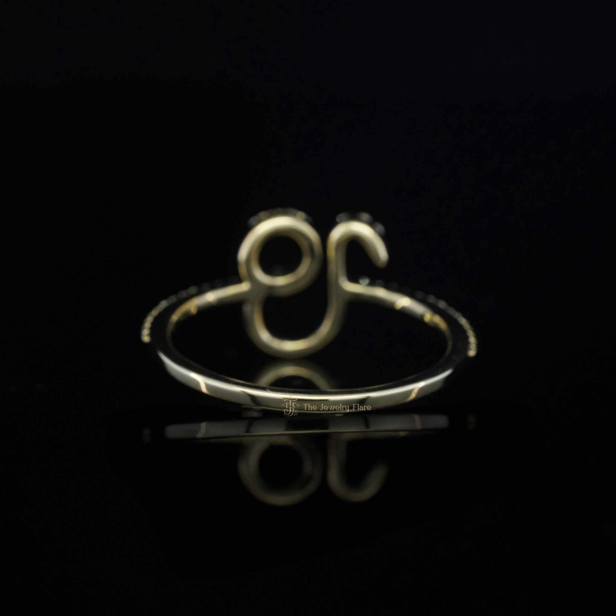 Zodiac Sign Leo Diamond Ring Fourth 