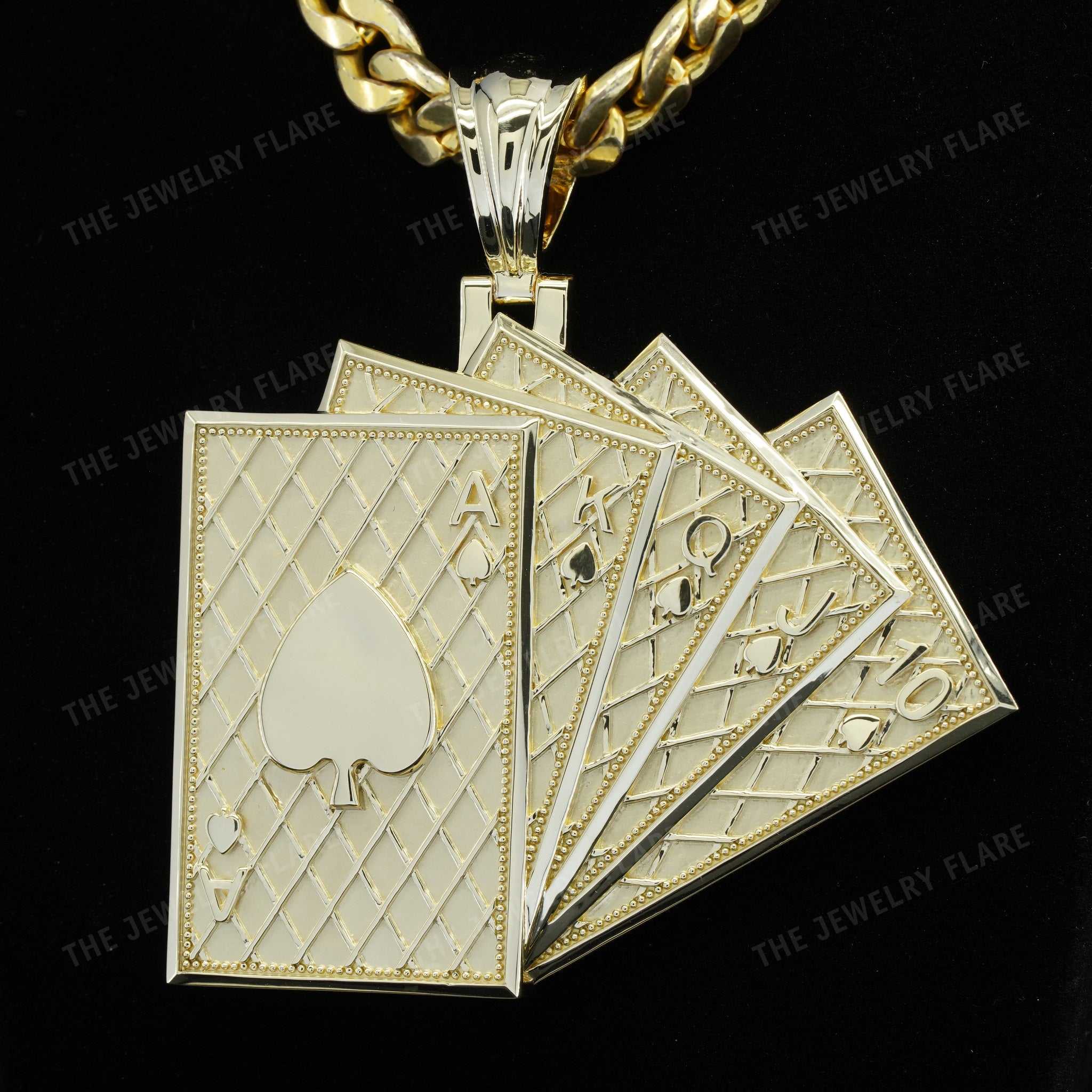 Custom Made Gold Card Pendant Seond