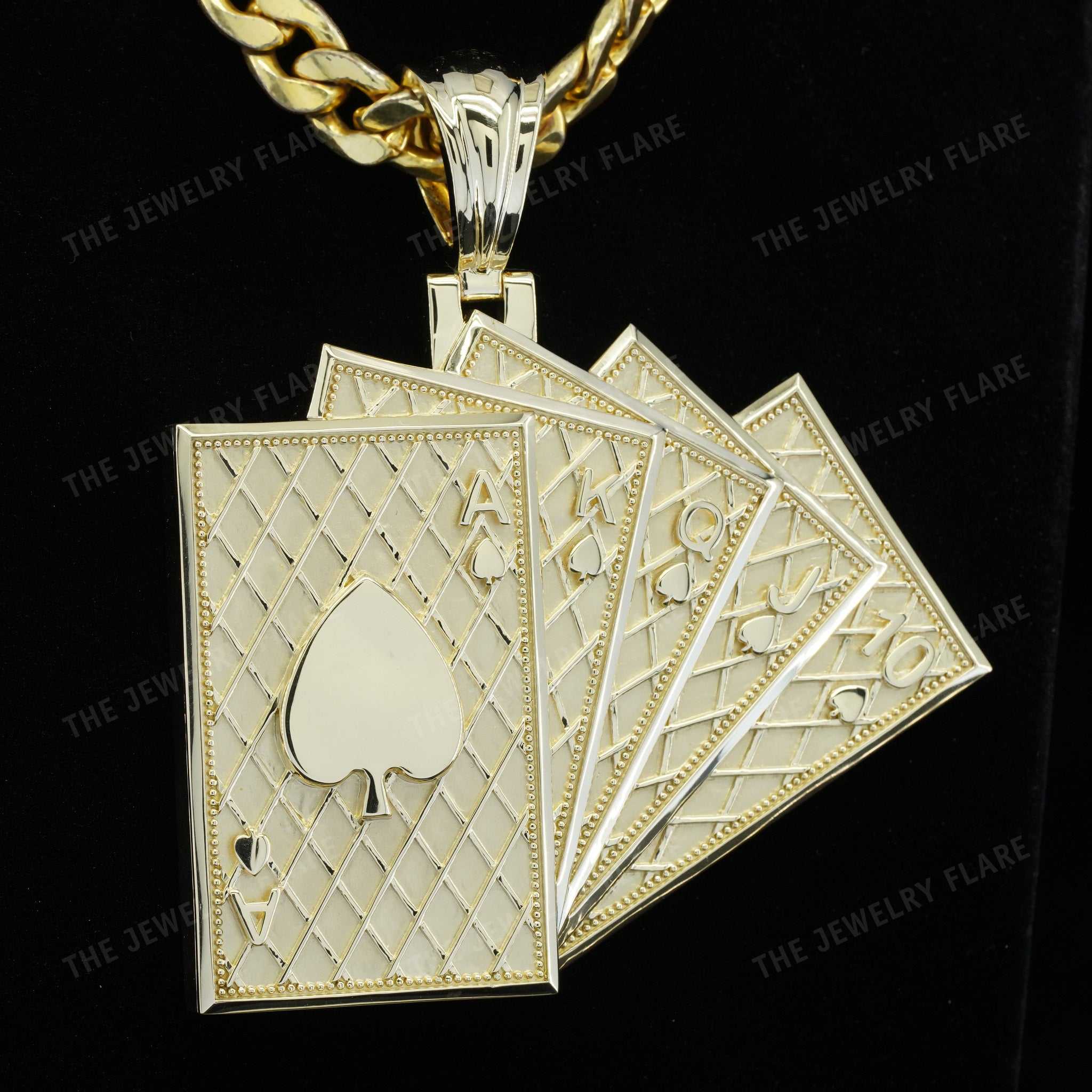 Custom Made Gold Card Pendant Third