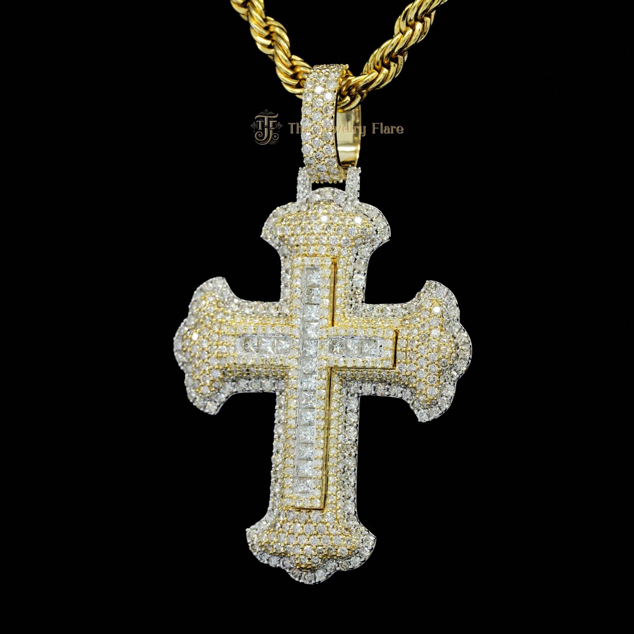 Unisex Hip Hop Iced Out Cross Pendant Third