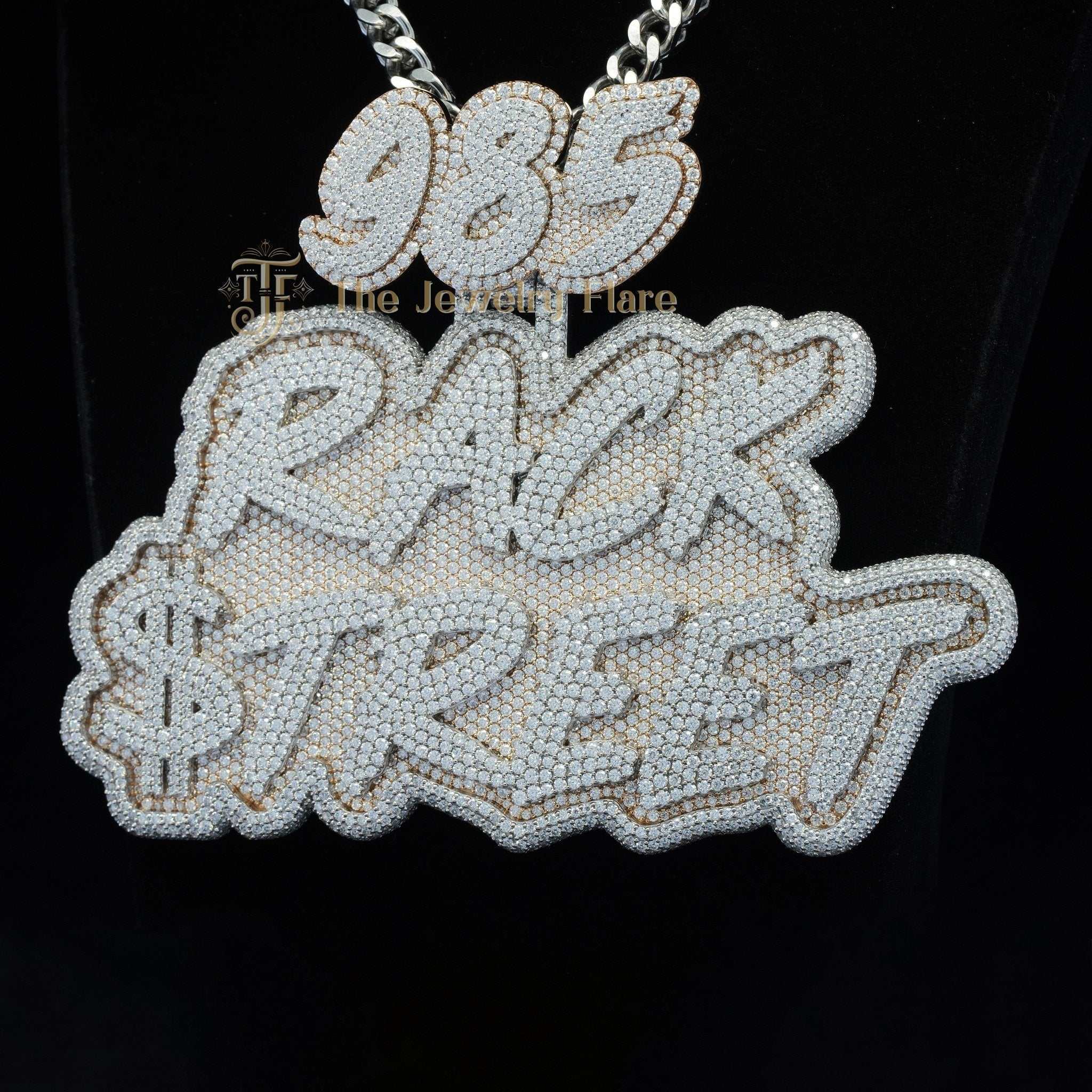 Custom Letters 985 RACK STREET Mens Hip Hop Pendant Second