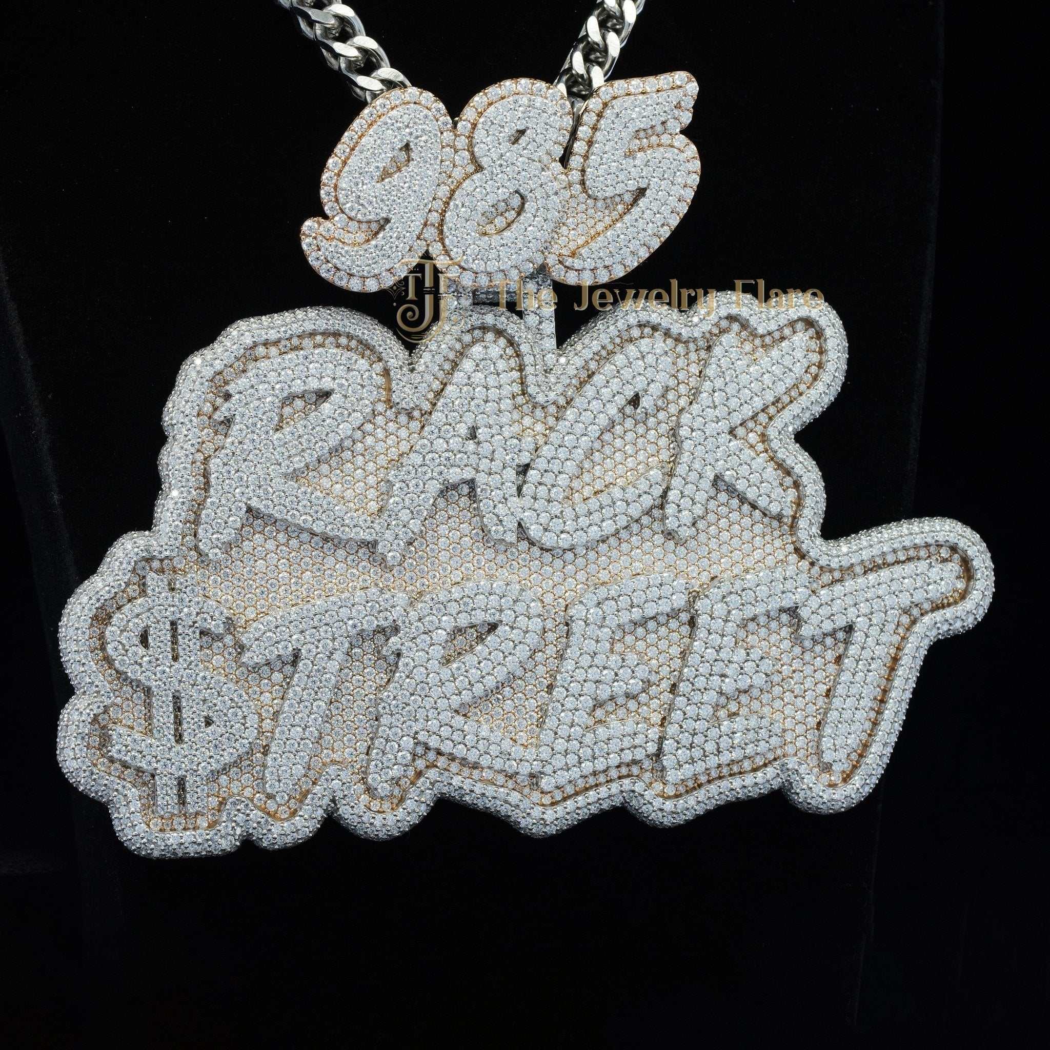 Custom Letters 985 RACK STREET Mens Hip Hop Pendant Forth