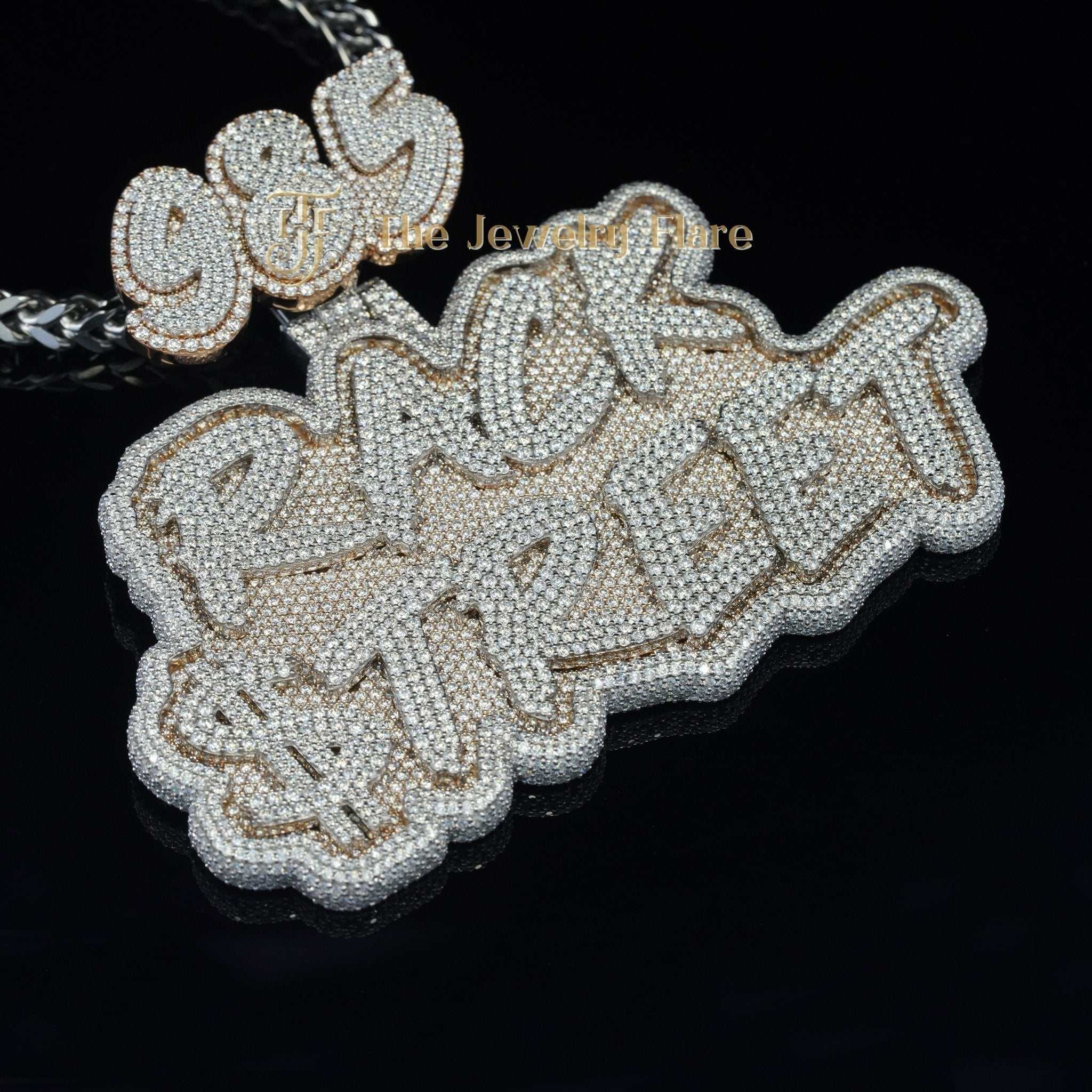 Custom Letters 985 RACK STREET Mens Hip Hop Pendant Fifth