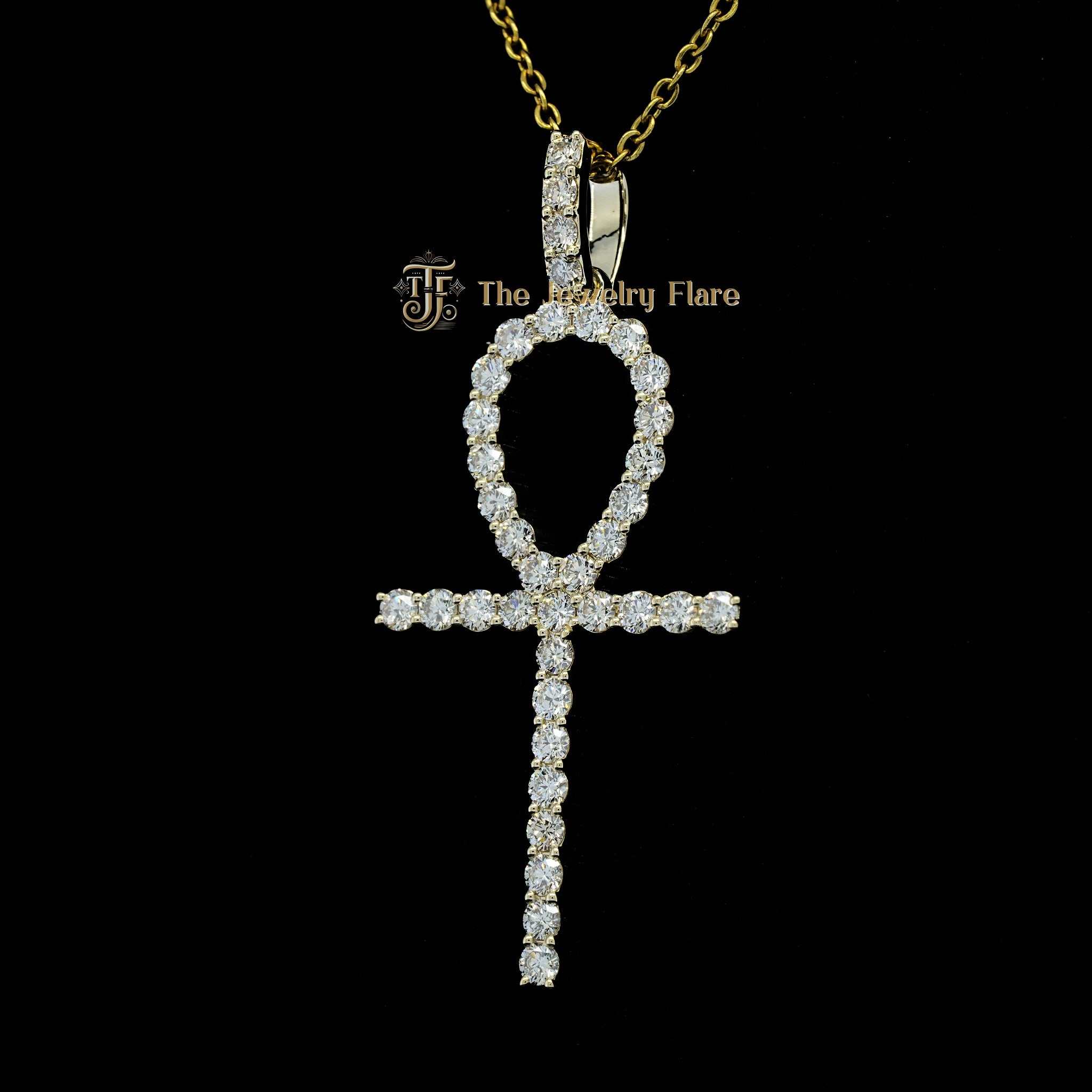 Ankh Unisex Diamond Pendant Second