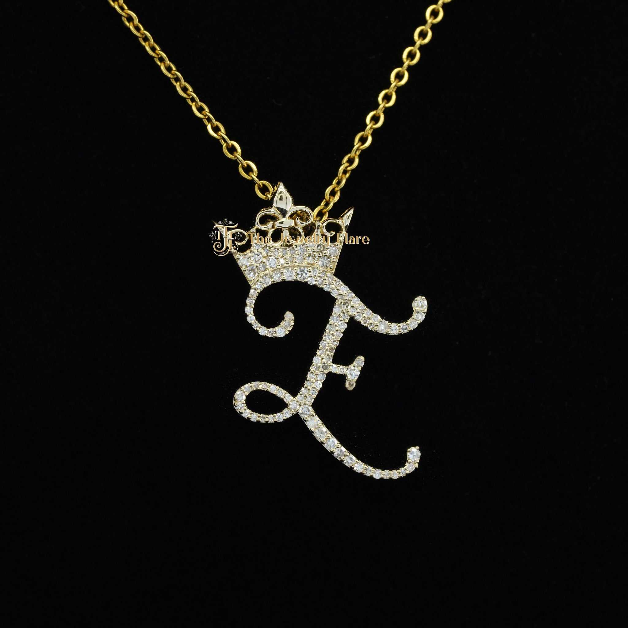 Initial Natural Diamond Pendant For Men Third