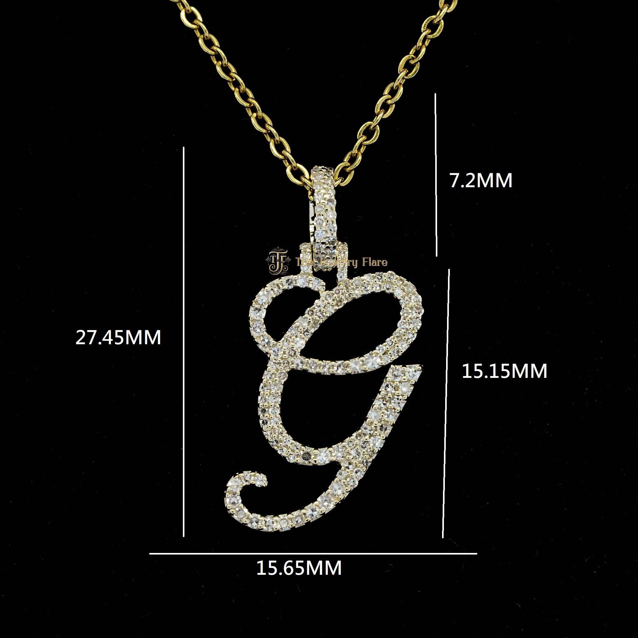 Iced Out G Initial Unisex Pendant Forth