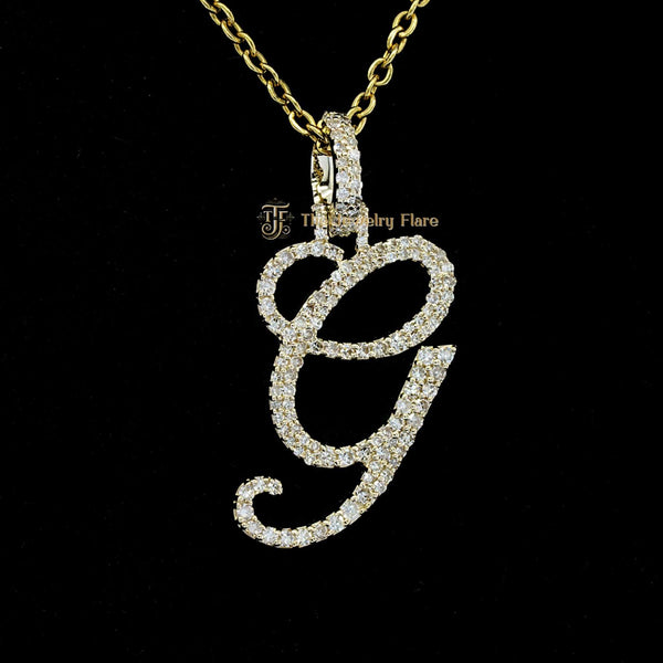 Iced Out G Initial Unisex Pendant First