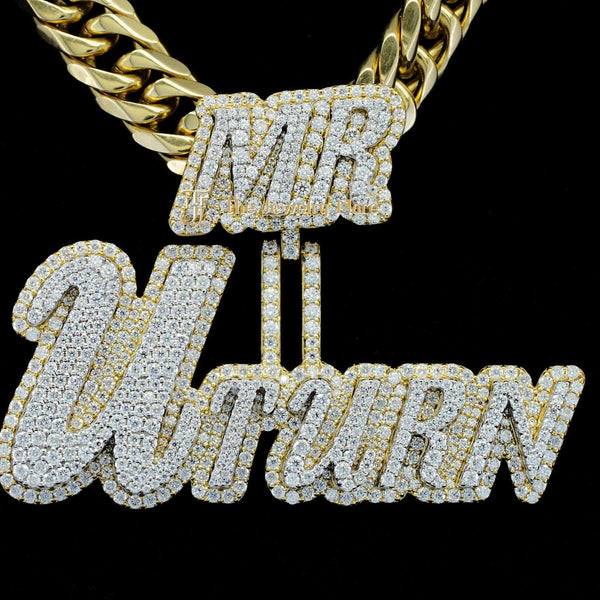 Custom MR Uturn Moissanite Diamond Hip Hop Pendant