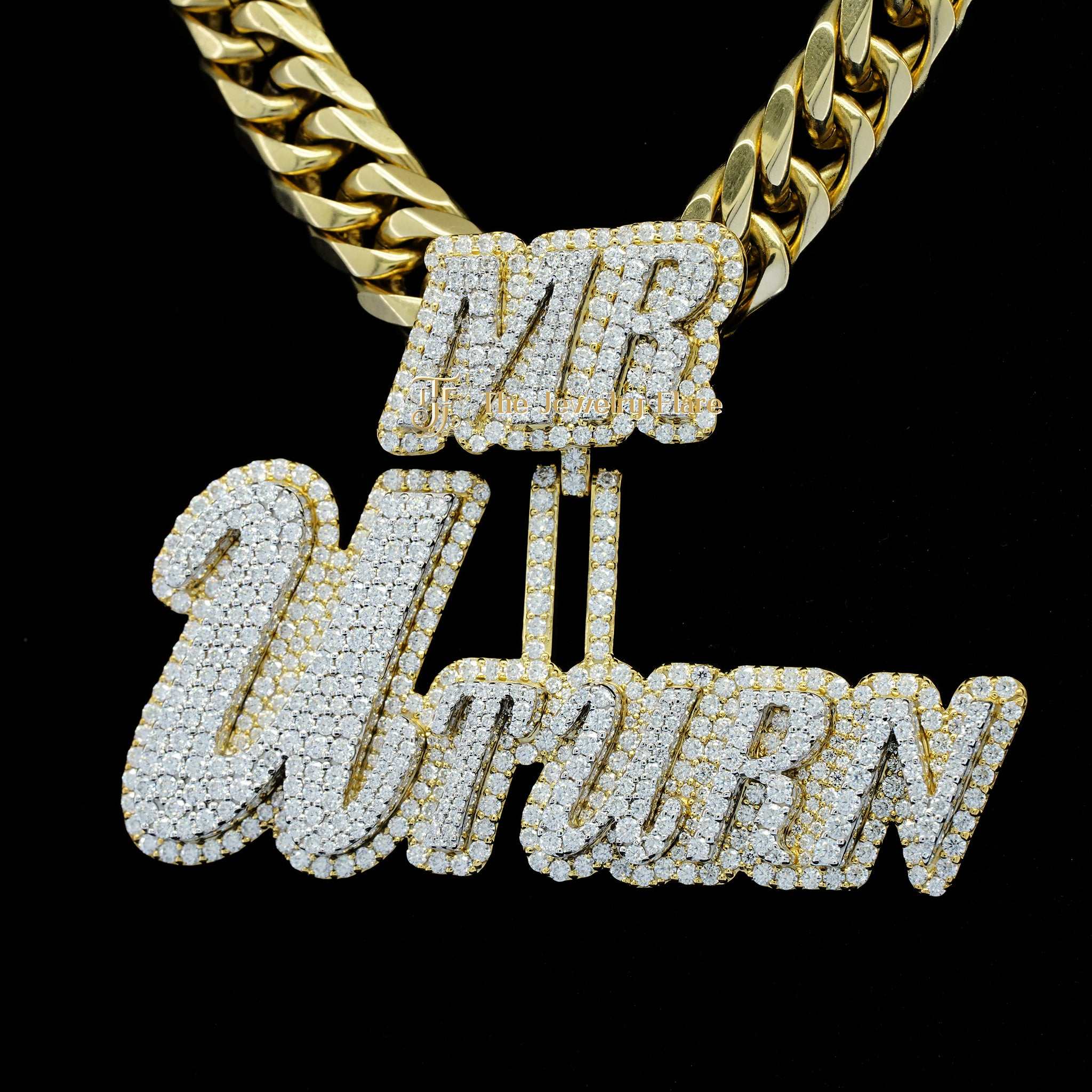 Custom MR Uturn Moissanite Diamond Hip Hop Pendant