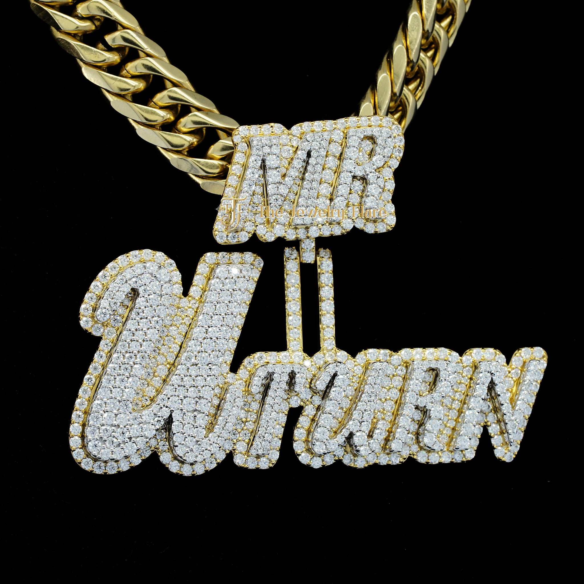 Custom MR Uturn Moissanite Diamond Hip Hop Pendant